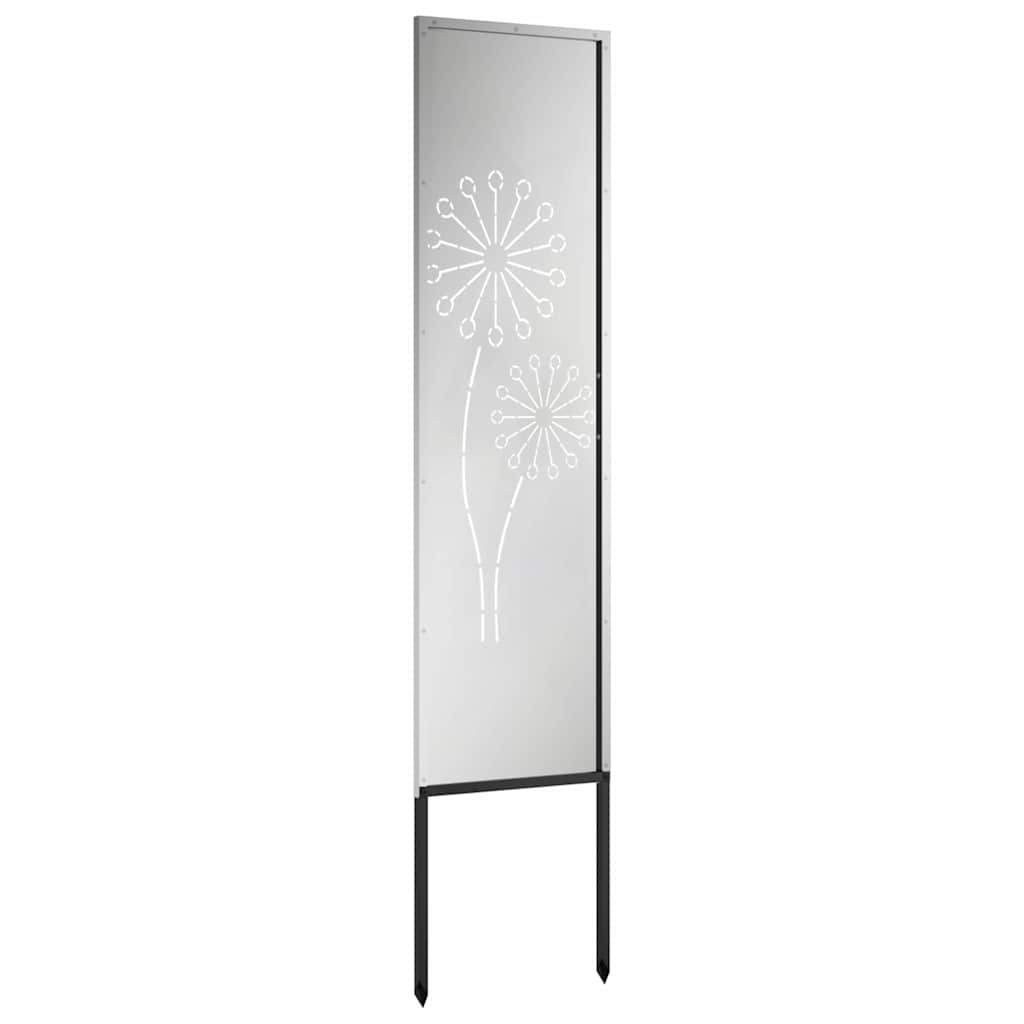 Sodo privatumo ekranas „Fretwork“ Sidabro 32 x 140 cm