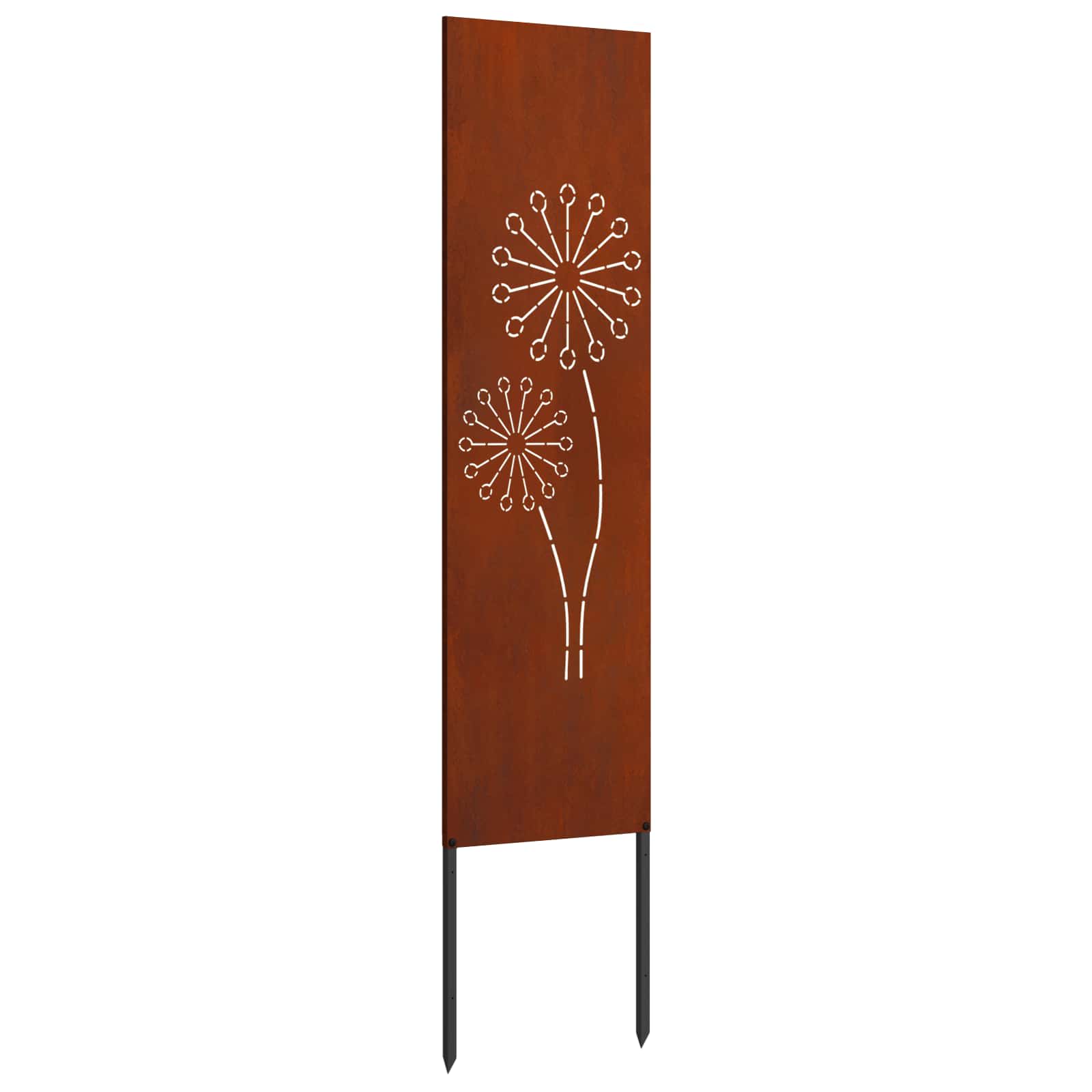 Garden Privacy Screen "Fretwork" Rusted 32 x 140 cm
