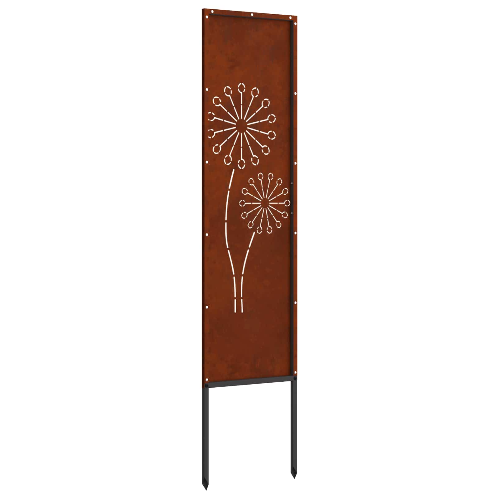 Garden Privacy Screen "Fretwork" Rusted 32 x 140 cm