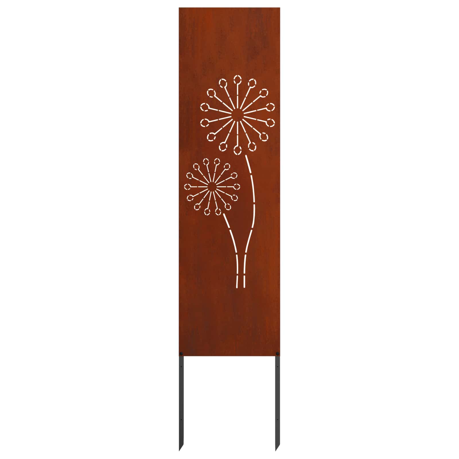 Garden Privacy Screen "Fretwork" Rusted 32 x 140 cm