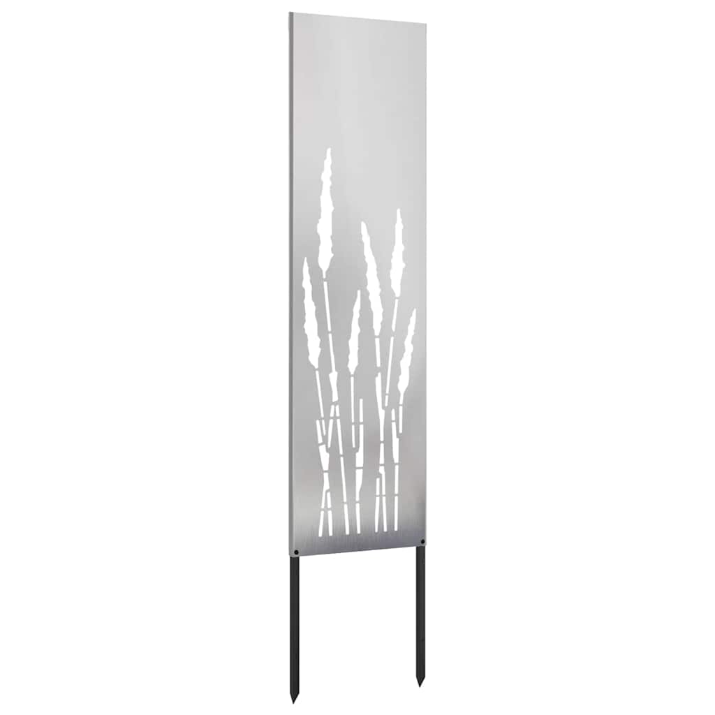 Garden Privacy Screen Silver 32 x 140 cm Stainless Steel