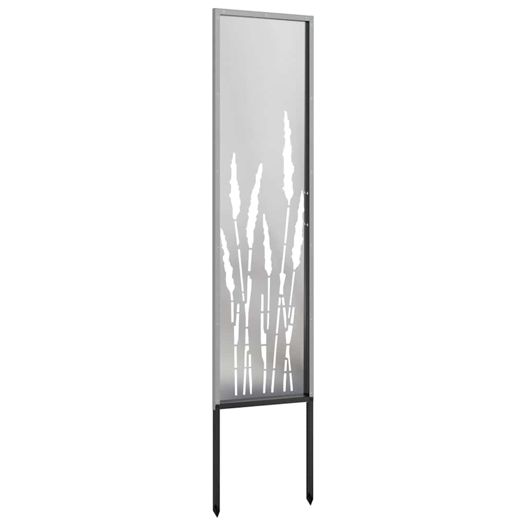 Garden Privacy Screen Silver 32 x 140 cm Stainless Steel