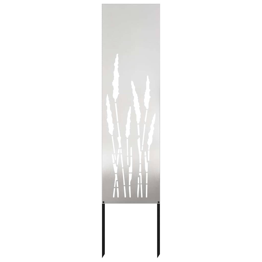 Garden Privacy Screen Silver 32 x 140 cm Stainless Steel