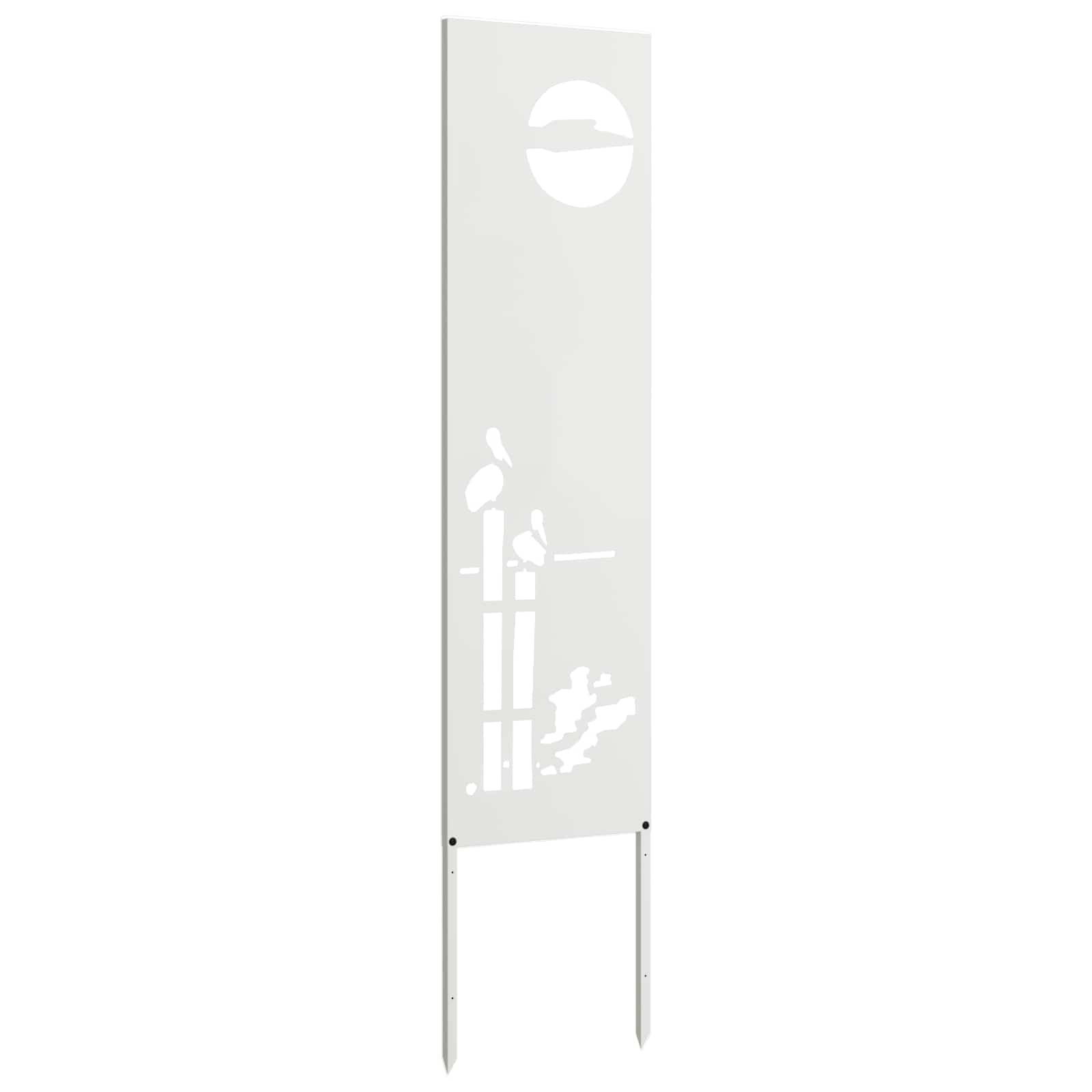Sodo privatumo ekranas „Fretwork“ Balta 32 x 140 cm