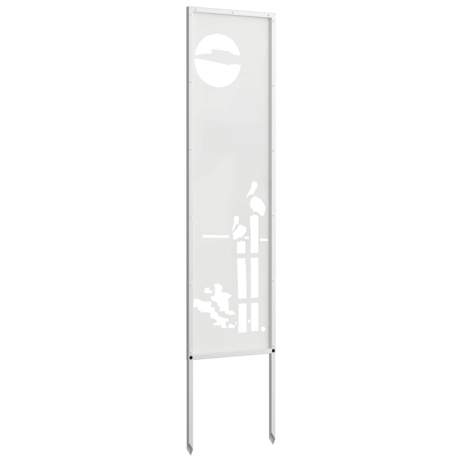 Sodo privatumo ekranas „Fretwork“ Balta 32 x 140 cm