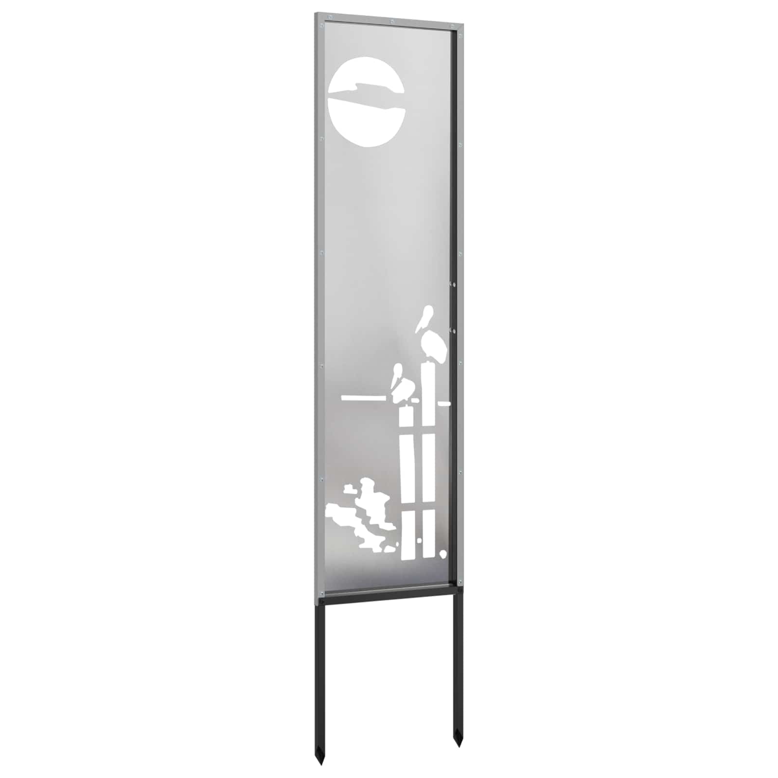 Sodo privatumo ekranas Sidabro 32 x 140 cm Nerūdijantis plienas