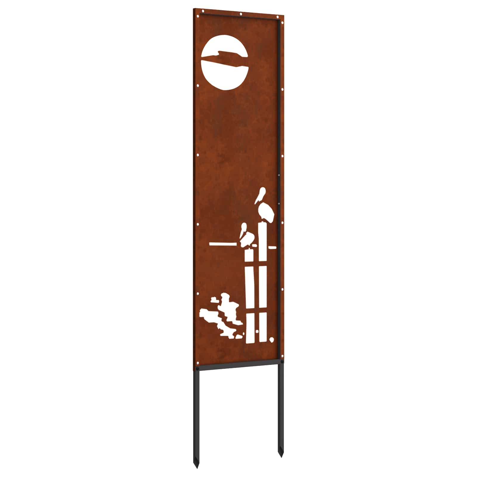 Garden Privacy Screen "Fretwork" Rusted 32 x 140 cm
