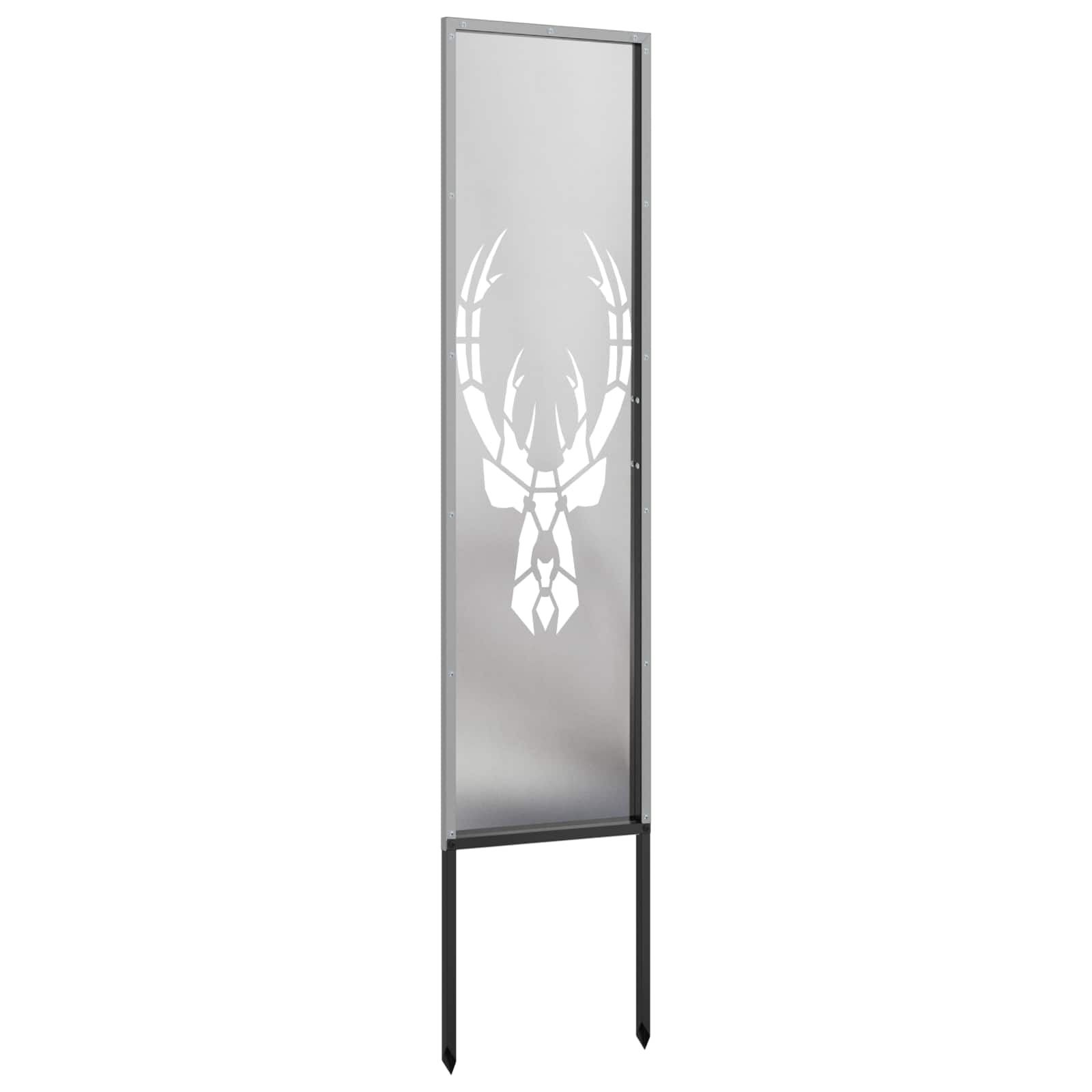 Sodo privatumo ekranas Sidabro 32 x 140 cm Nerūdijantis plienas