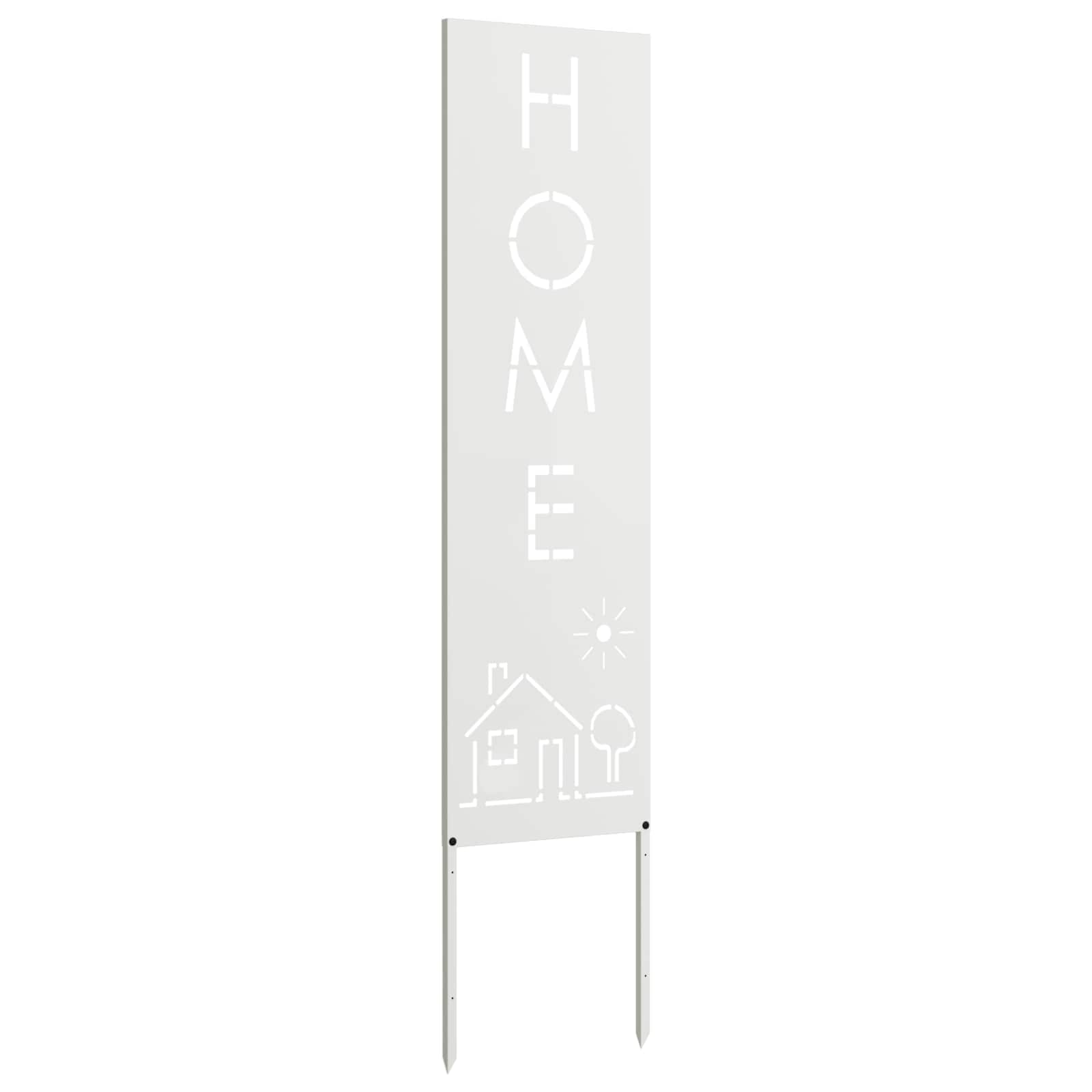 Garden Privacy Screen "Fretwork" White 32 x 140 cm