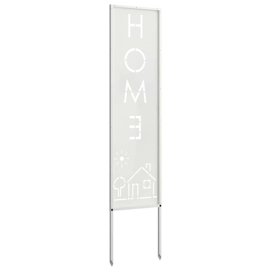 Garden Privacy Screen "Fretwork" White 32 x 140 cm