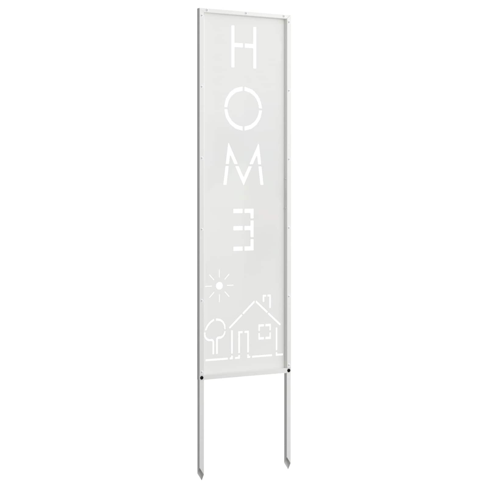 Garden Privacy Screen "Fretwork" White 32 x 140 cm