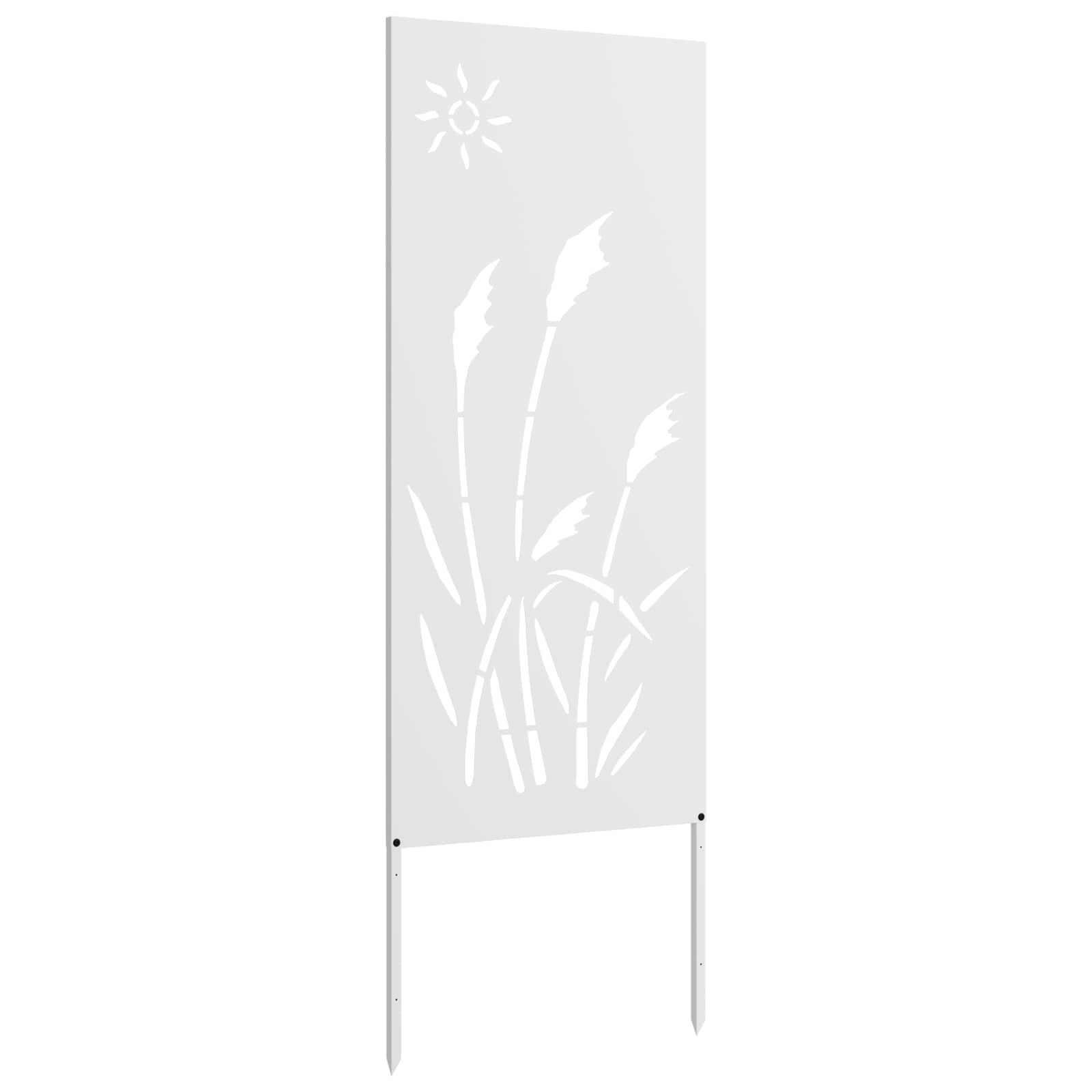 Dārza privātuma ekrāns „Fretwork“ Balts 50 x 140 cm