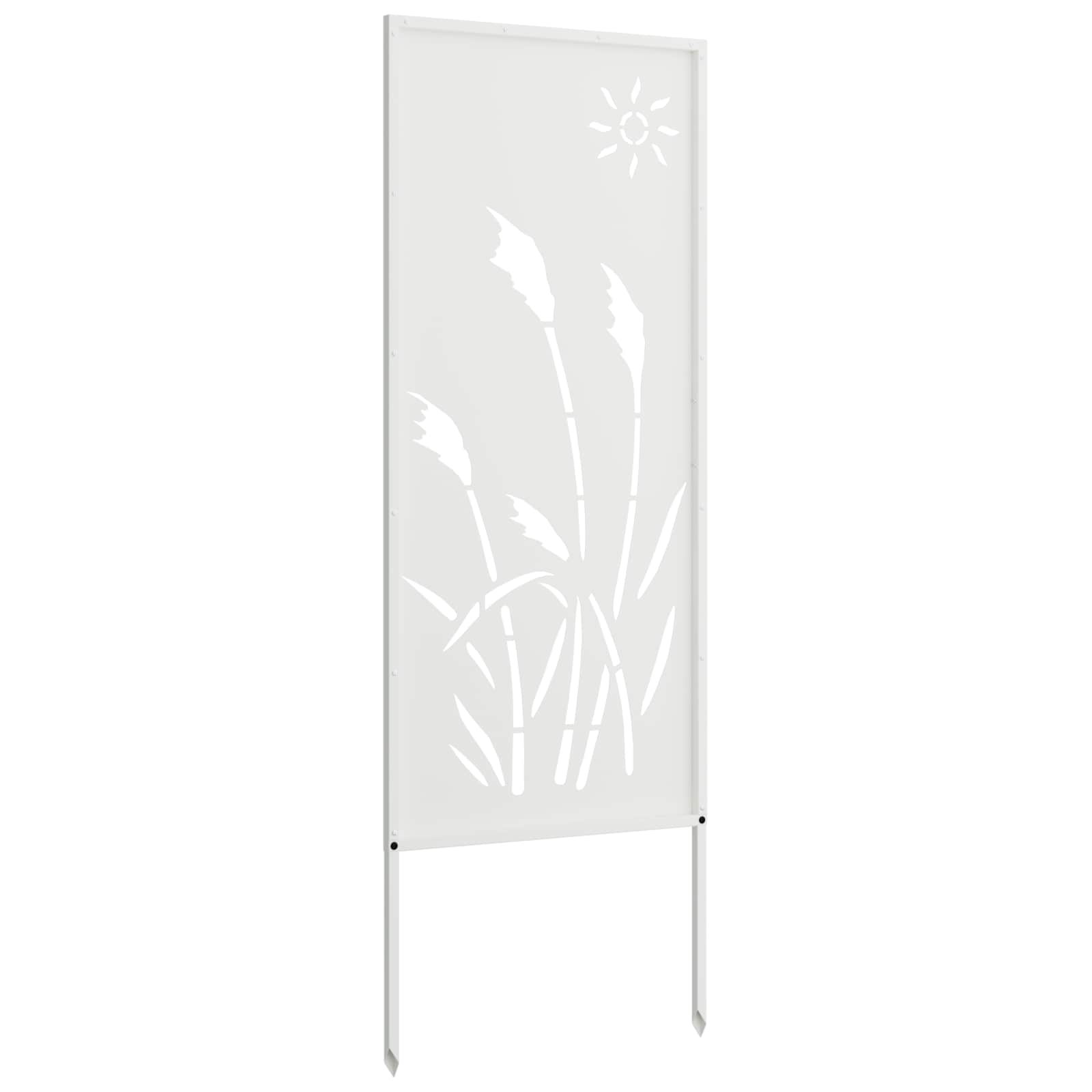 Dārza privātuma ekrāns „Fretwork“ Balts 50 x 140 cm