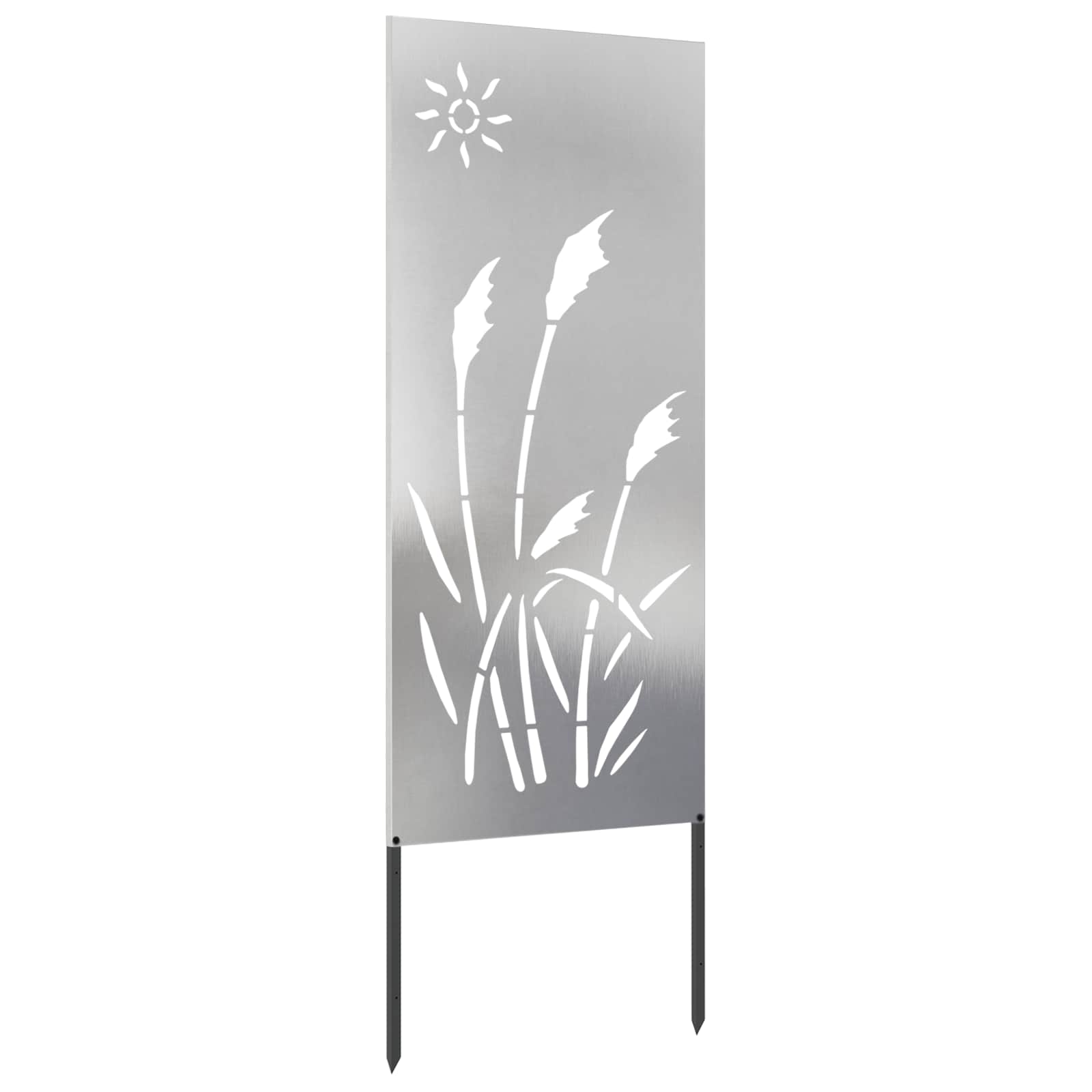 Sodo privatumo ekranas Sidabro 50 x 140 cm Nerūdijantis plienas