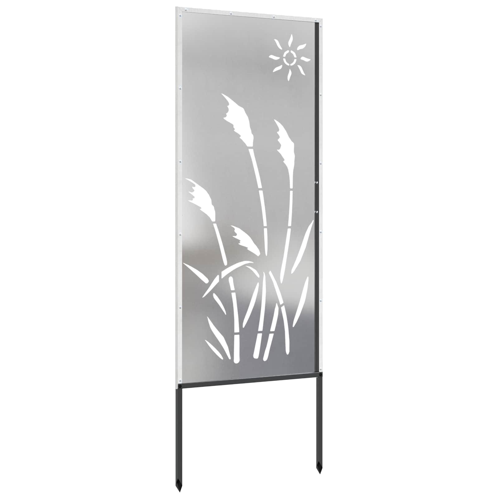 Sodo privatumo ekranas Sidabro 50 x 140 cm Nerūdijantis plienas