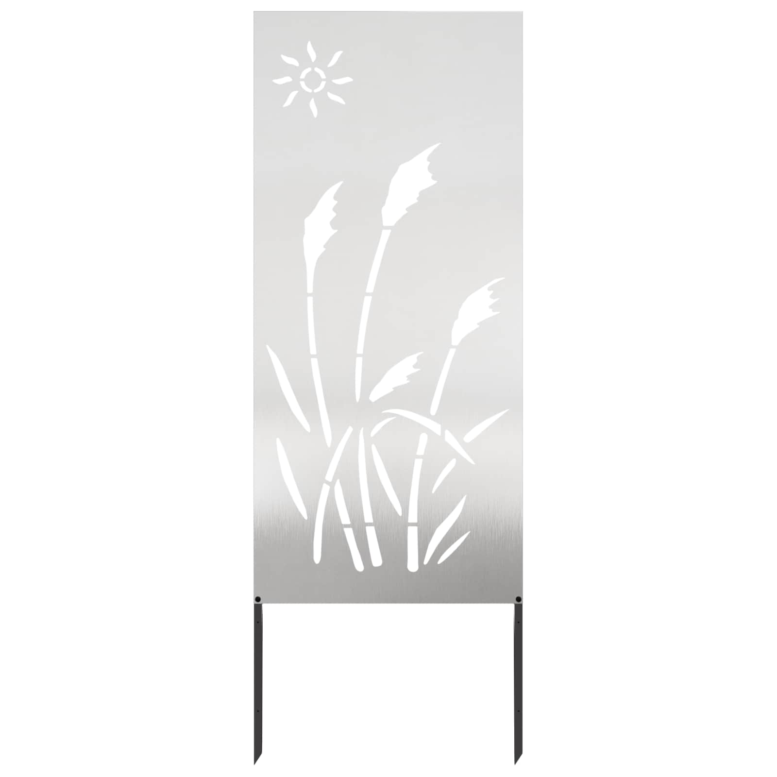 Sodo privatumo ekranas Sidabro 50 x 140 cm Nerūdijantis plienas
