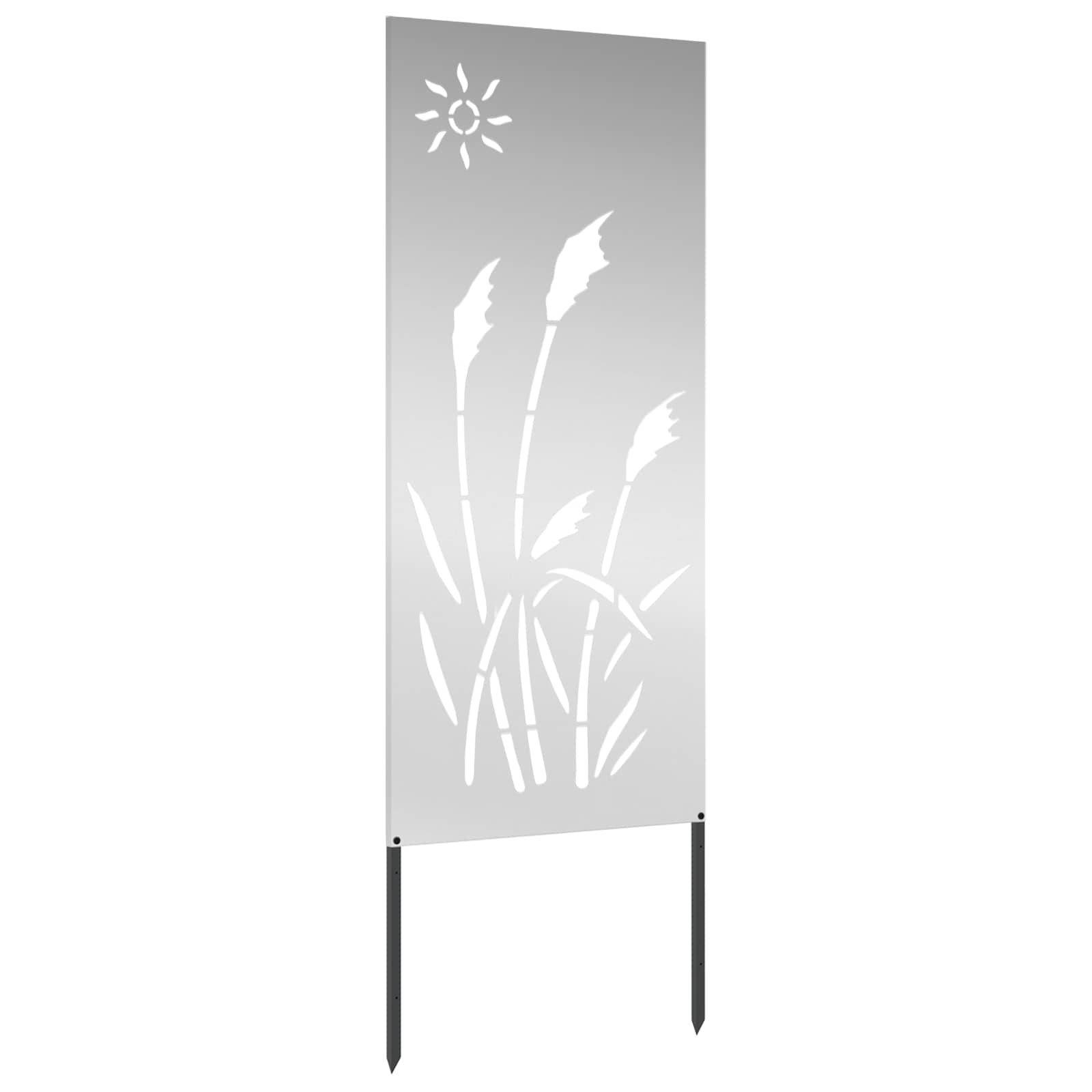 Sodo privatumo ekranas „Fretwork“ Sidabro 50 x 140 cm