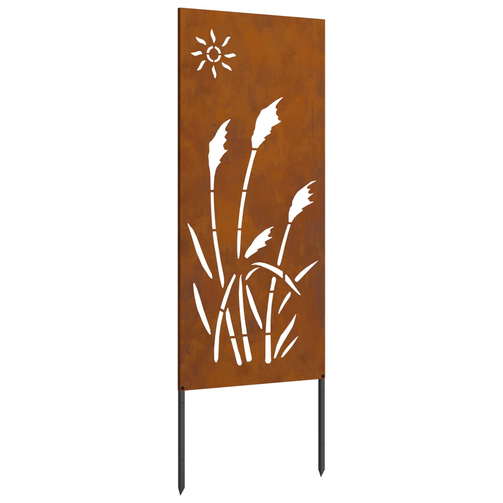 Sodo privatumo ekranas „Fretwork“ Rūdijanti 50 x 140 cm