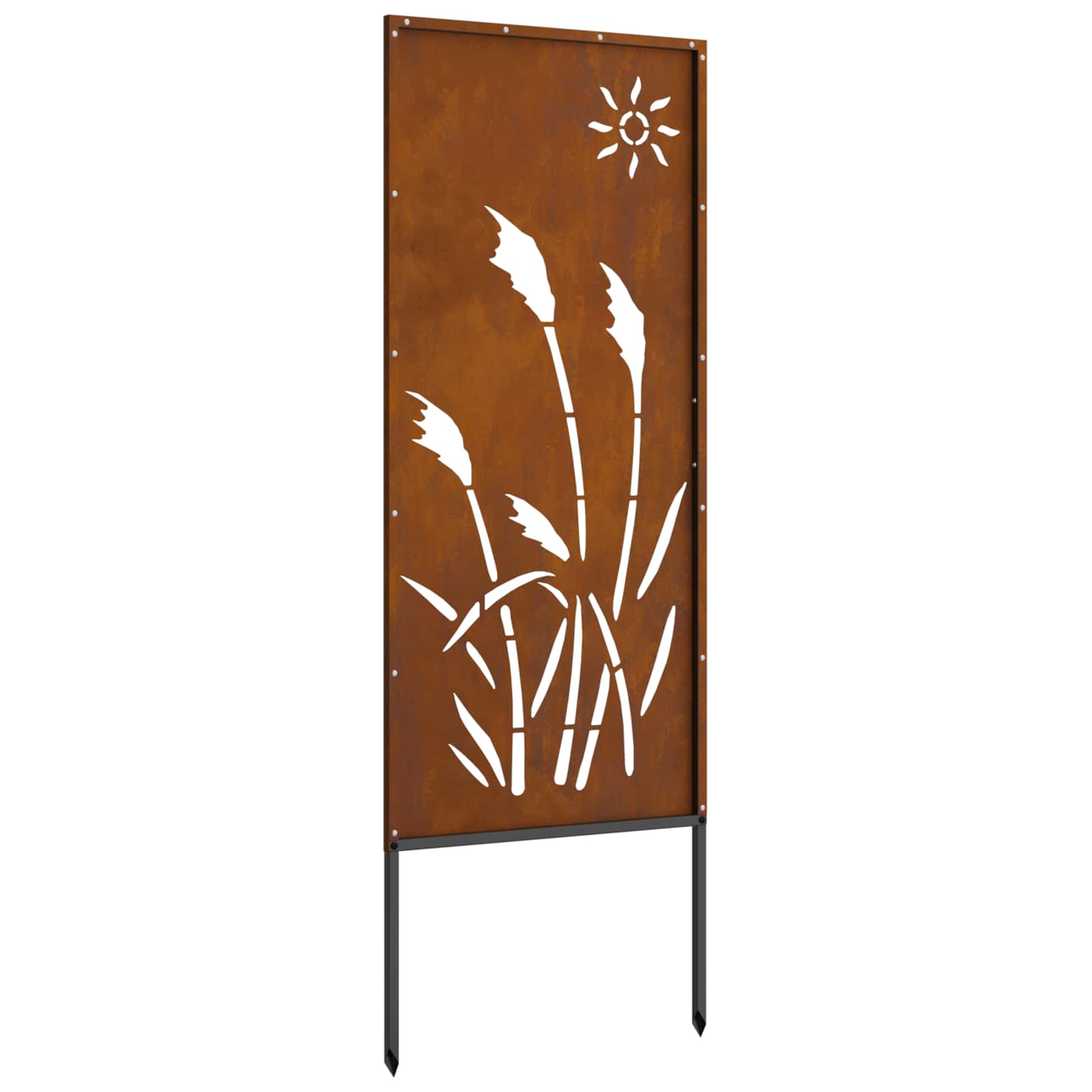 Sodo privatumo ekranas „Fretwork“ Rūdijanti 50 x 140 cm