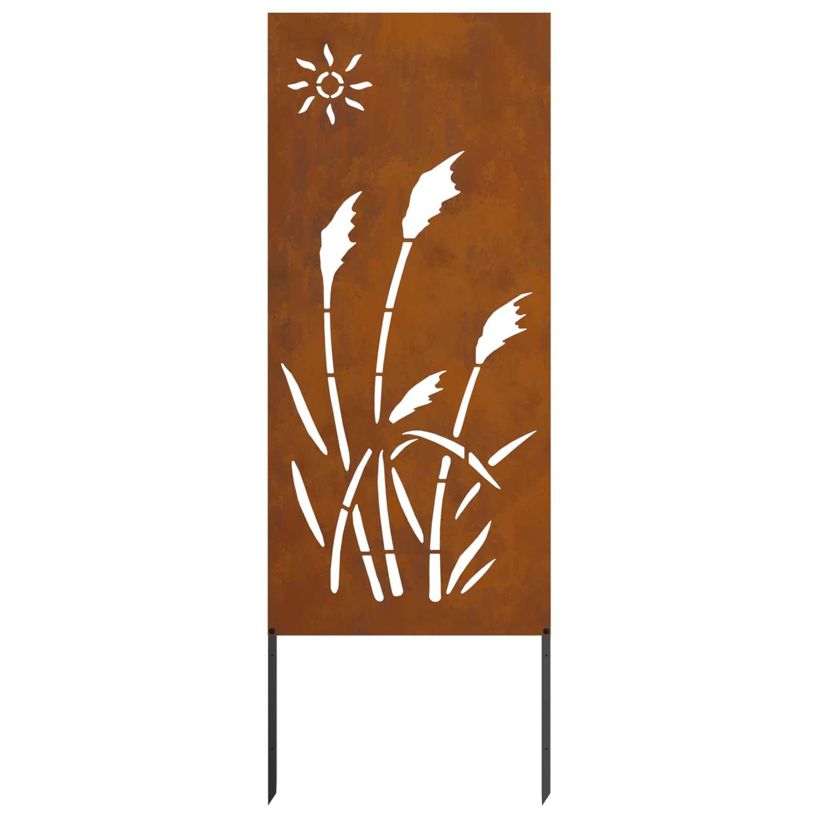 Sodo privatumo ekranas „Fretwork“ Rūdijanti 50 x 140 cm