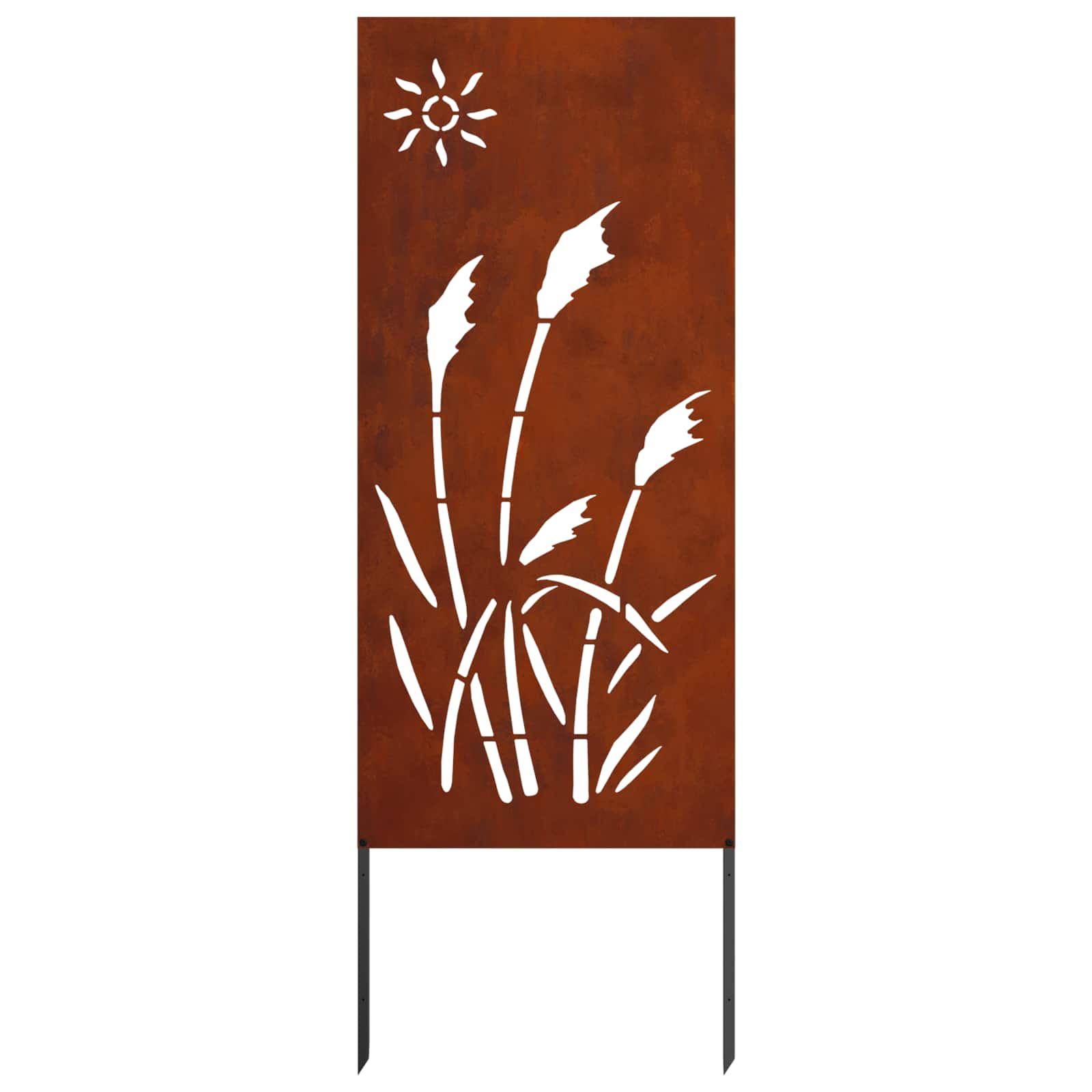 Sodo privatumo ekranas „Fretwork“ Rūdijanti 50 x 140 cm