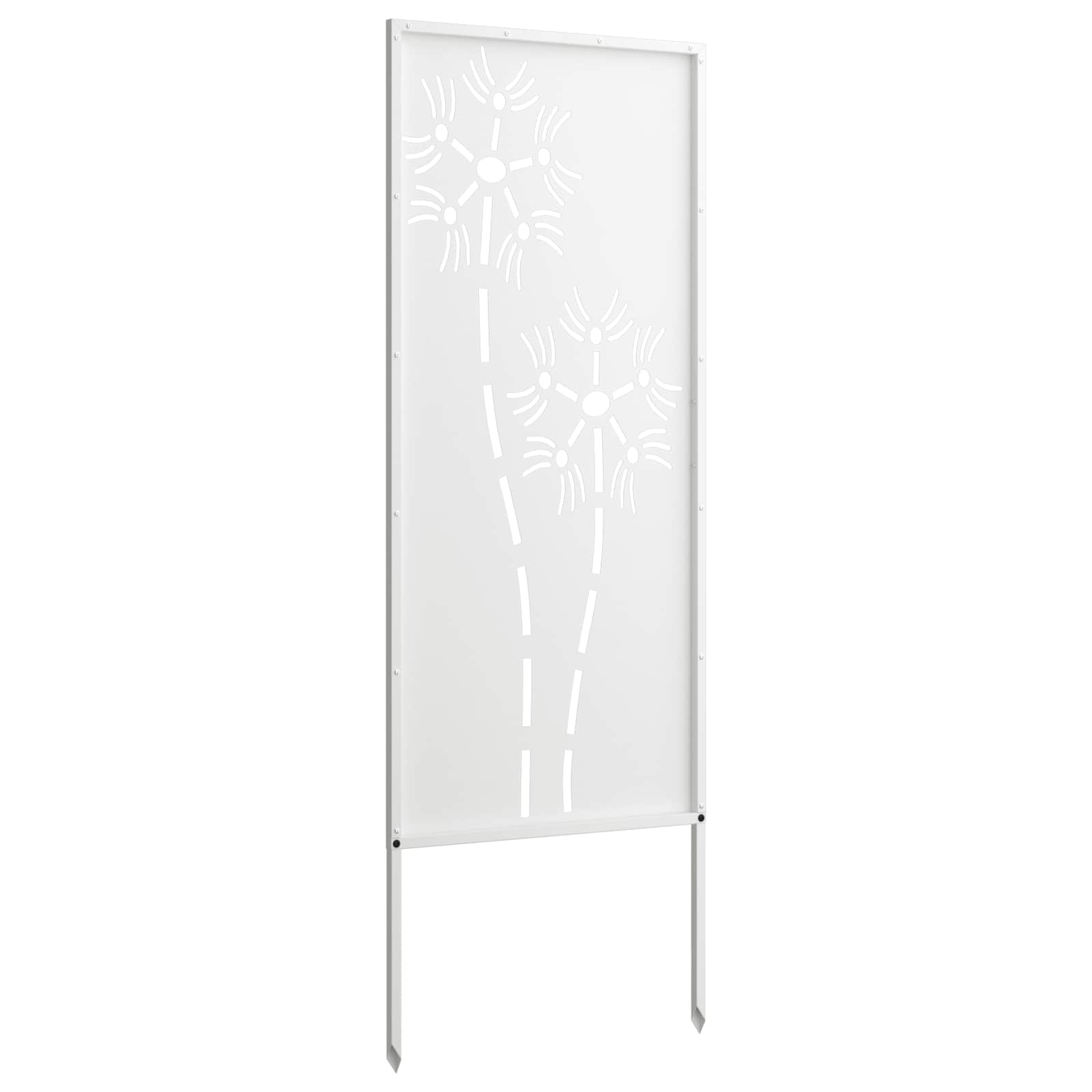 Sodo privatumo ekranas „Fretwork“ Balta 50 x 140 cm