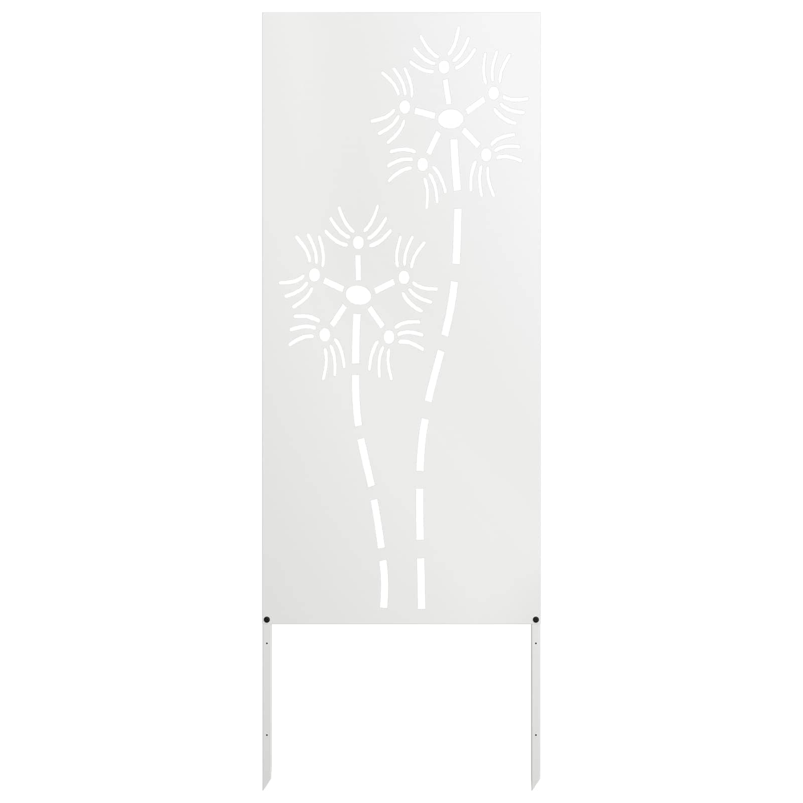 Sodo privatumo ekranas „Fretwork“ Balta 50 x 140 cm