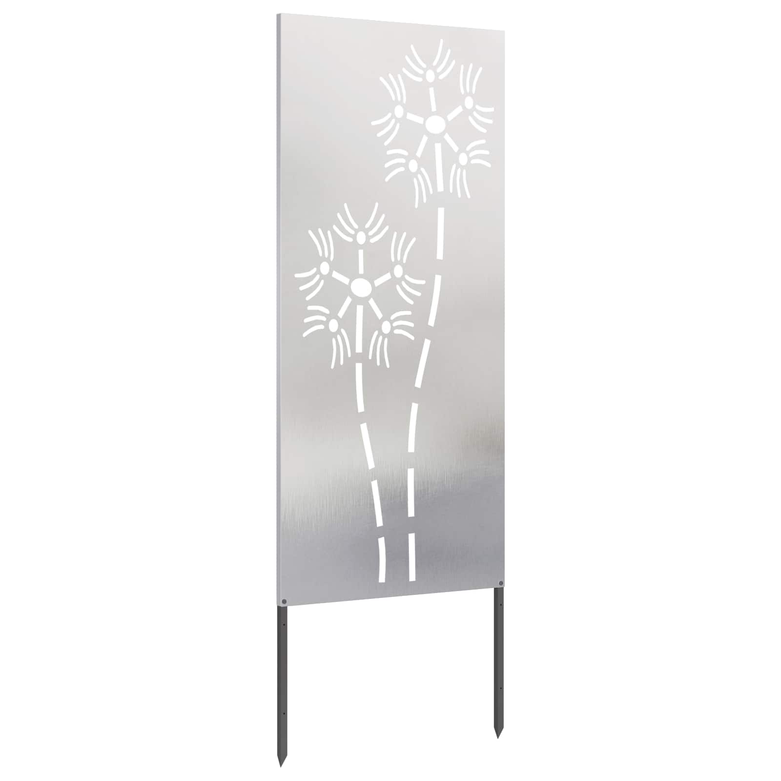 Sodo privatumo ekranas Sidabro 50 x 140 cm Nerūdijantis plienas