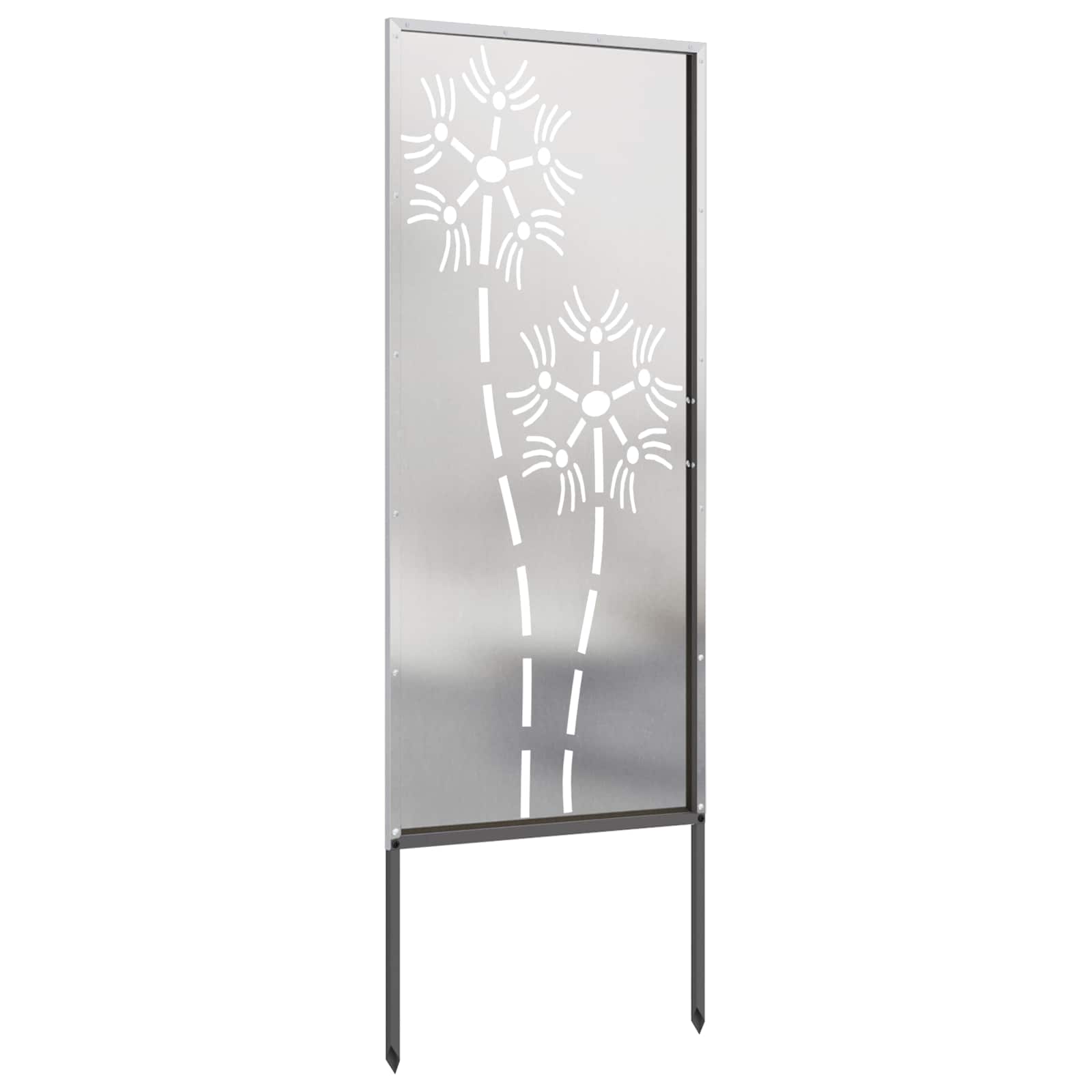 Sodo privatumo ekranas Sidabro 50 x 140 cm Nerūdijantis plienas