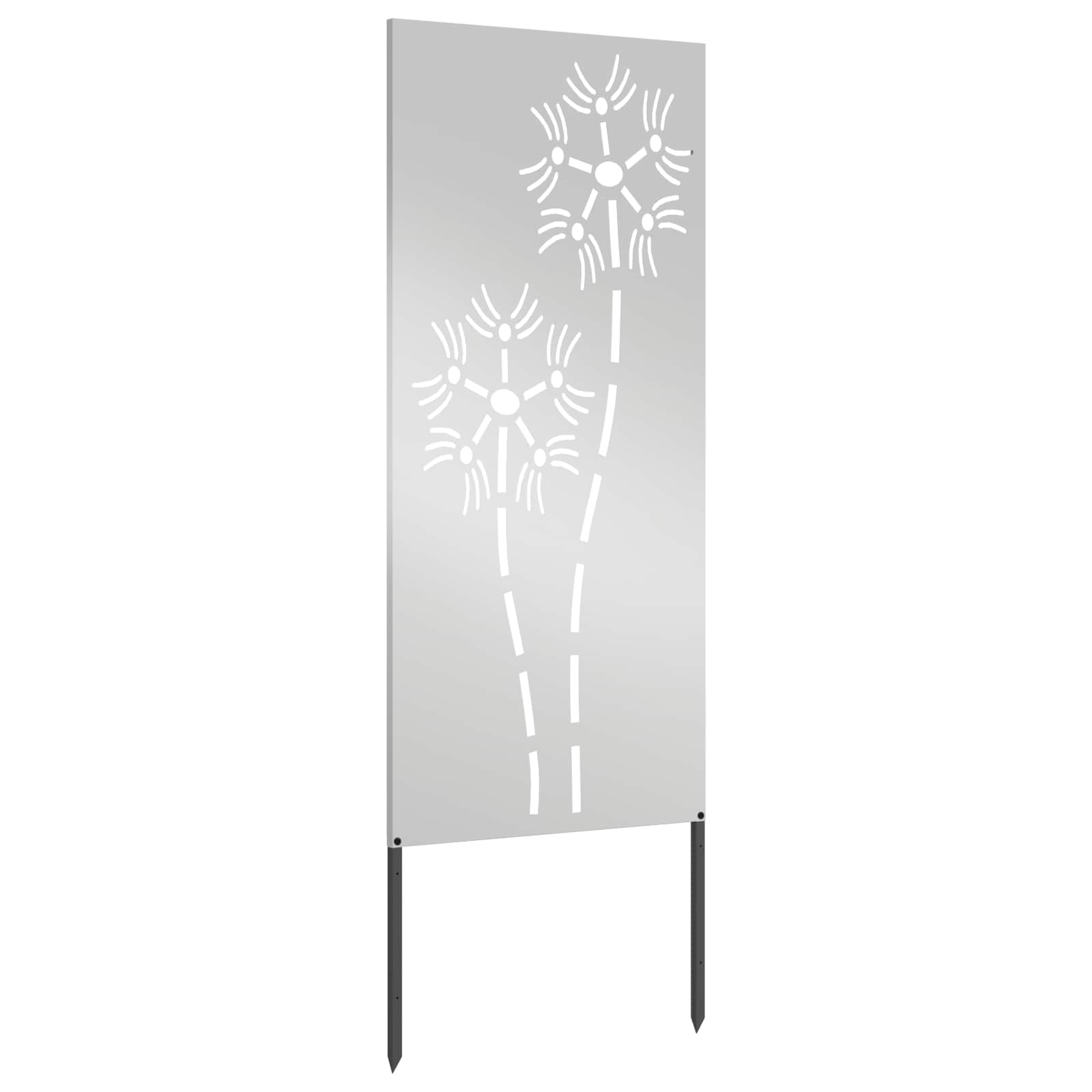 Sodo privatumo ekranas „Fretwork“ Sidabro 50 x 140 cm