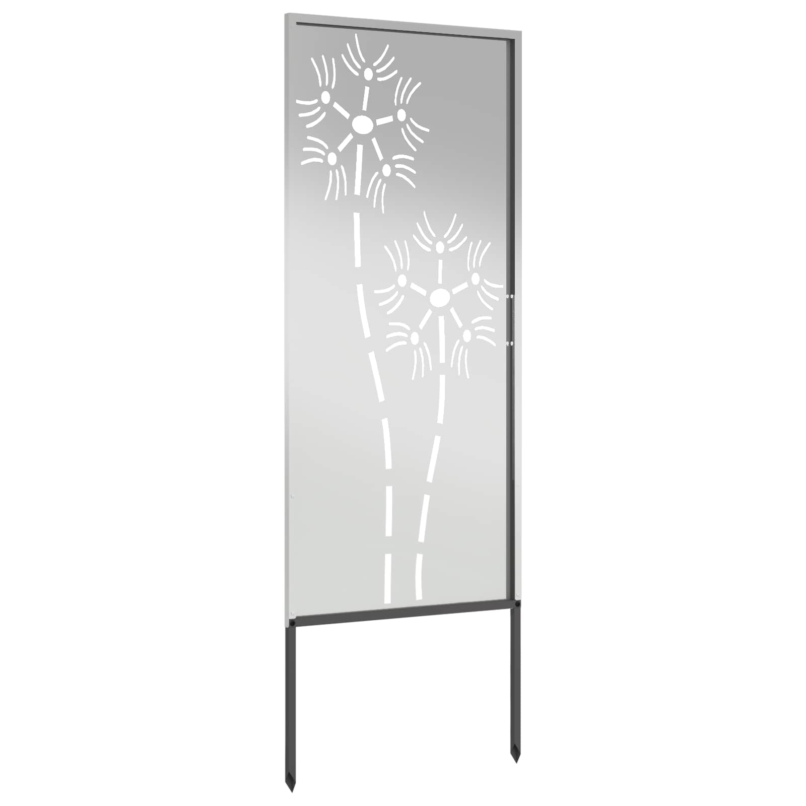 Sodo privatumo ekranas „Fretwork“ Sidabro 50 x 140 cm