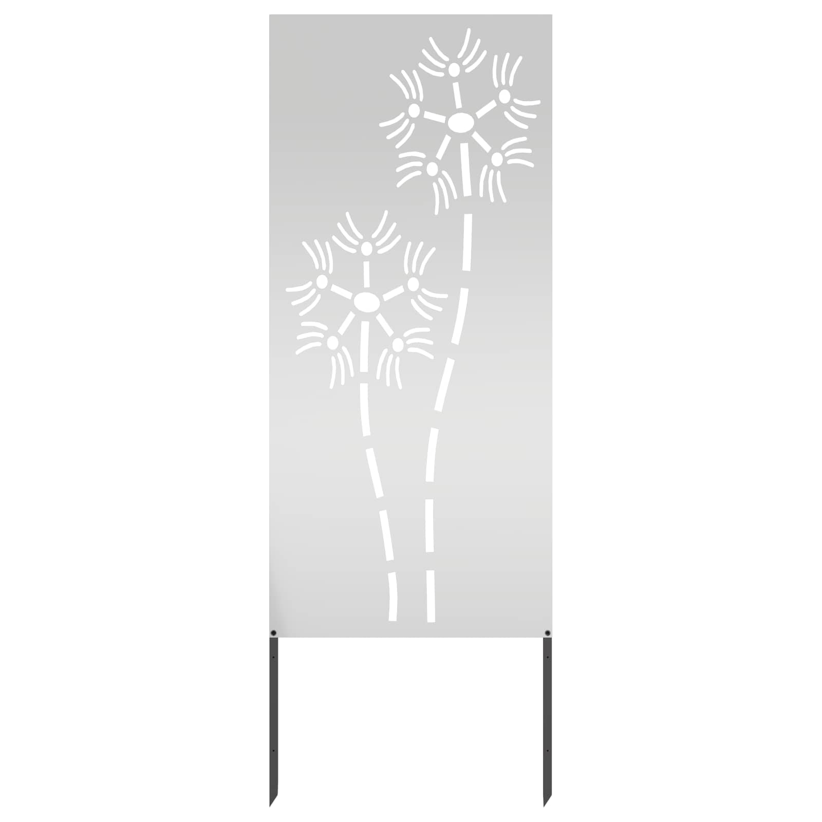 Sodo privatumo ekranas „Fretwork“ Sidabro 50 x 140 cm