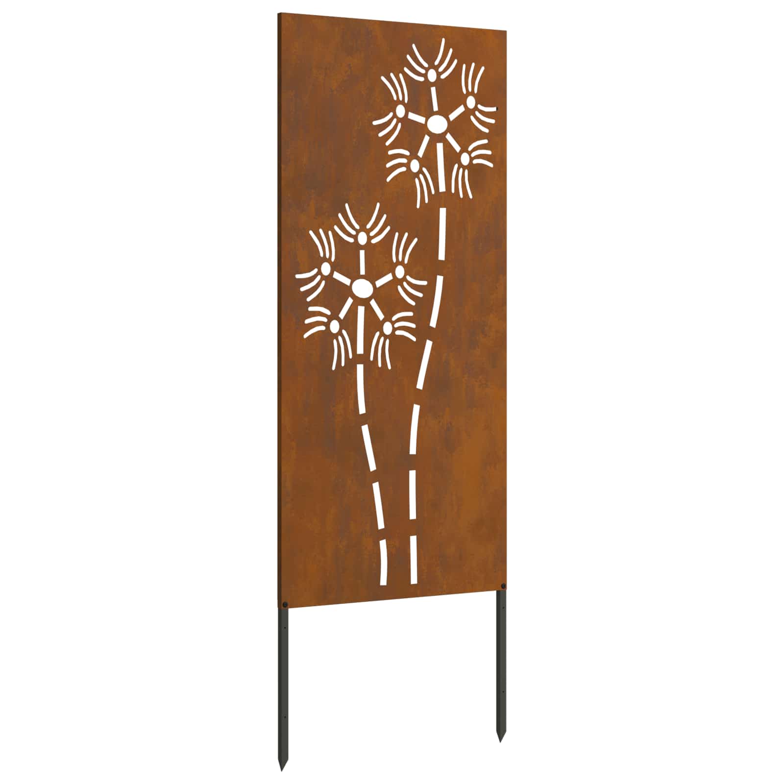 Sodo privatumo ekranas „Fretwork“ Rūdijanti 50 x 140 cm