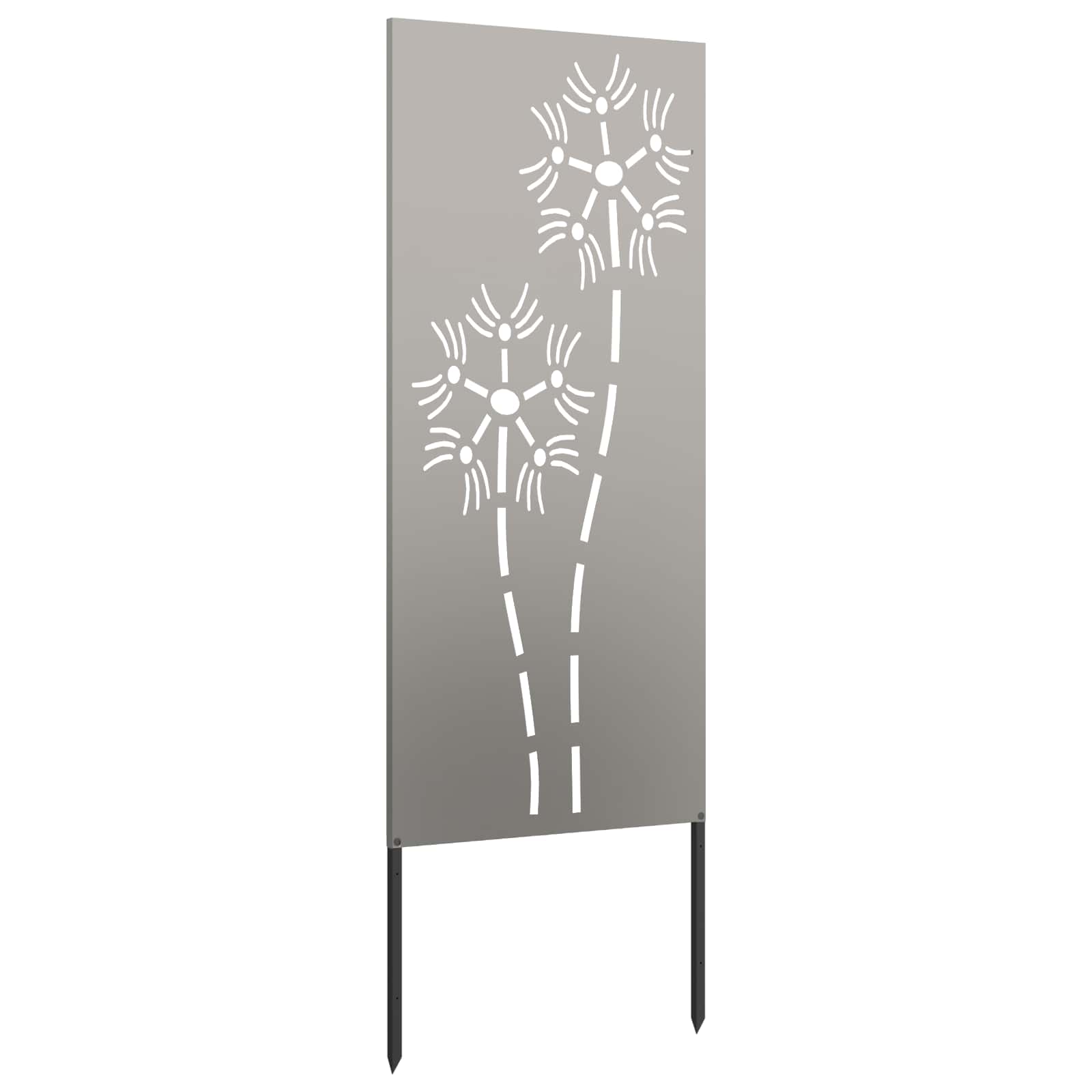 Sodo privatumo ekranas „Fretwork“ Rūdijanti 50 x 140 cm