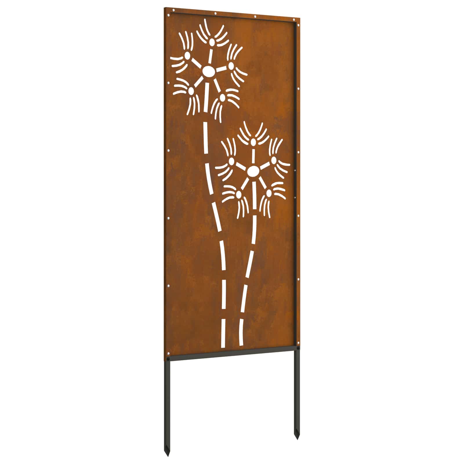 Sodo privatumo ekranas „Fretwork“ Rūdijanti 50 x 140 cm