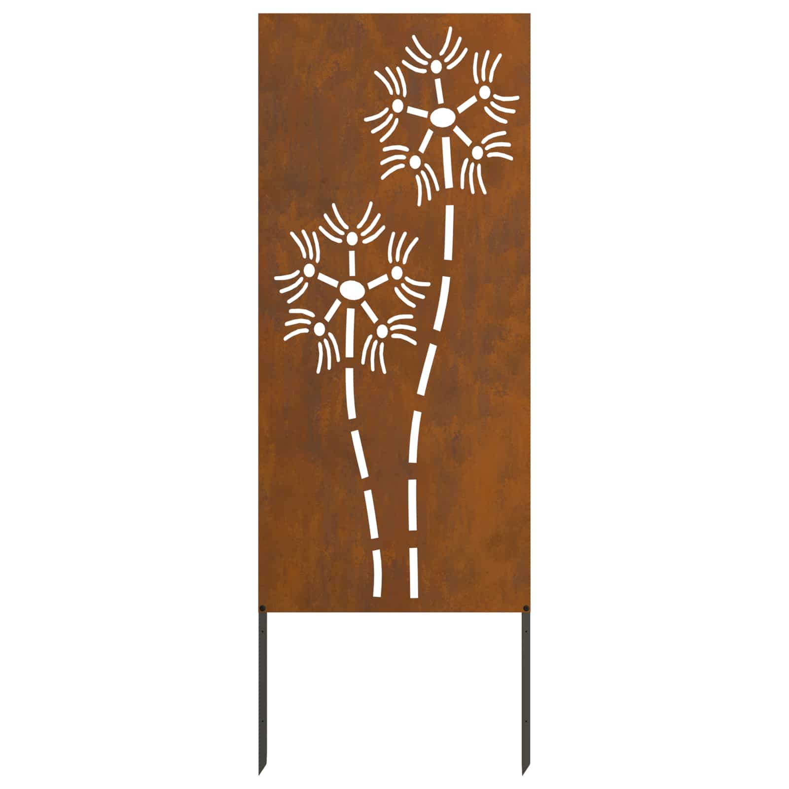 Sodo privatumo ekranas „Fretwork“ Rūdijanti 50 x 140 cm
