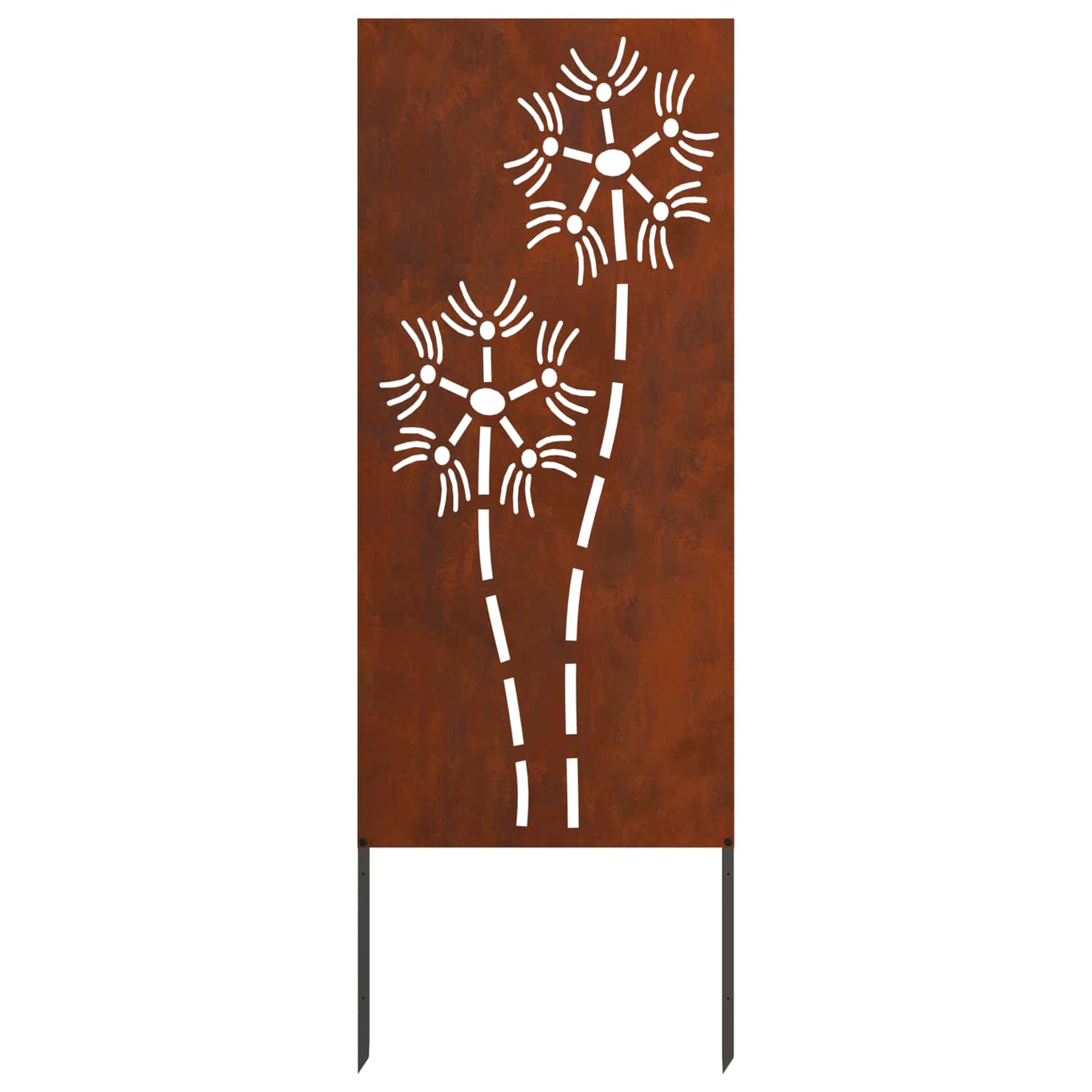 Sodo privatumo ekranas „Fretwork“ Rūdijanti 50 x 140 cm