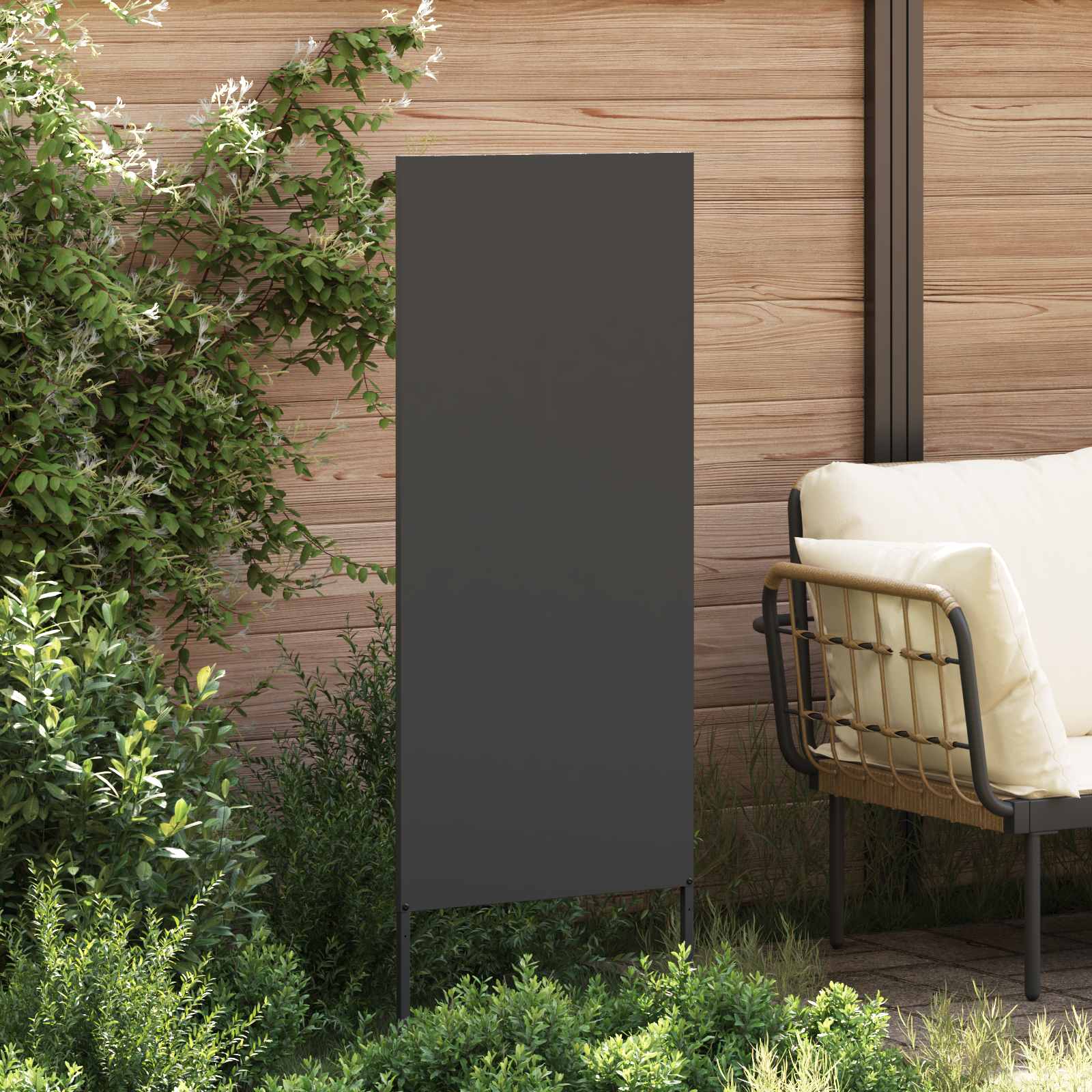 Sodo privatumo ekranas „Fretwork“ Juoda 50 x 140 cm