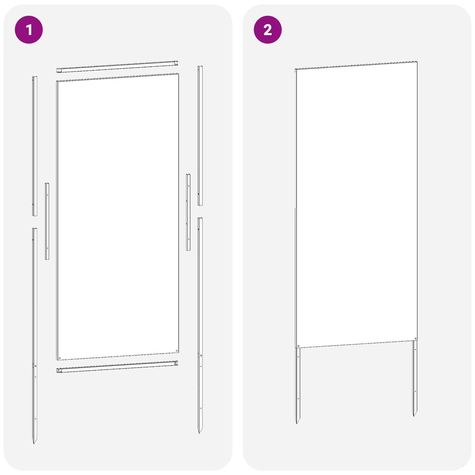 Garden privacy screen Silver 50 x 140 cm Stainless steel