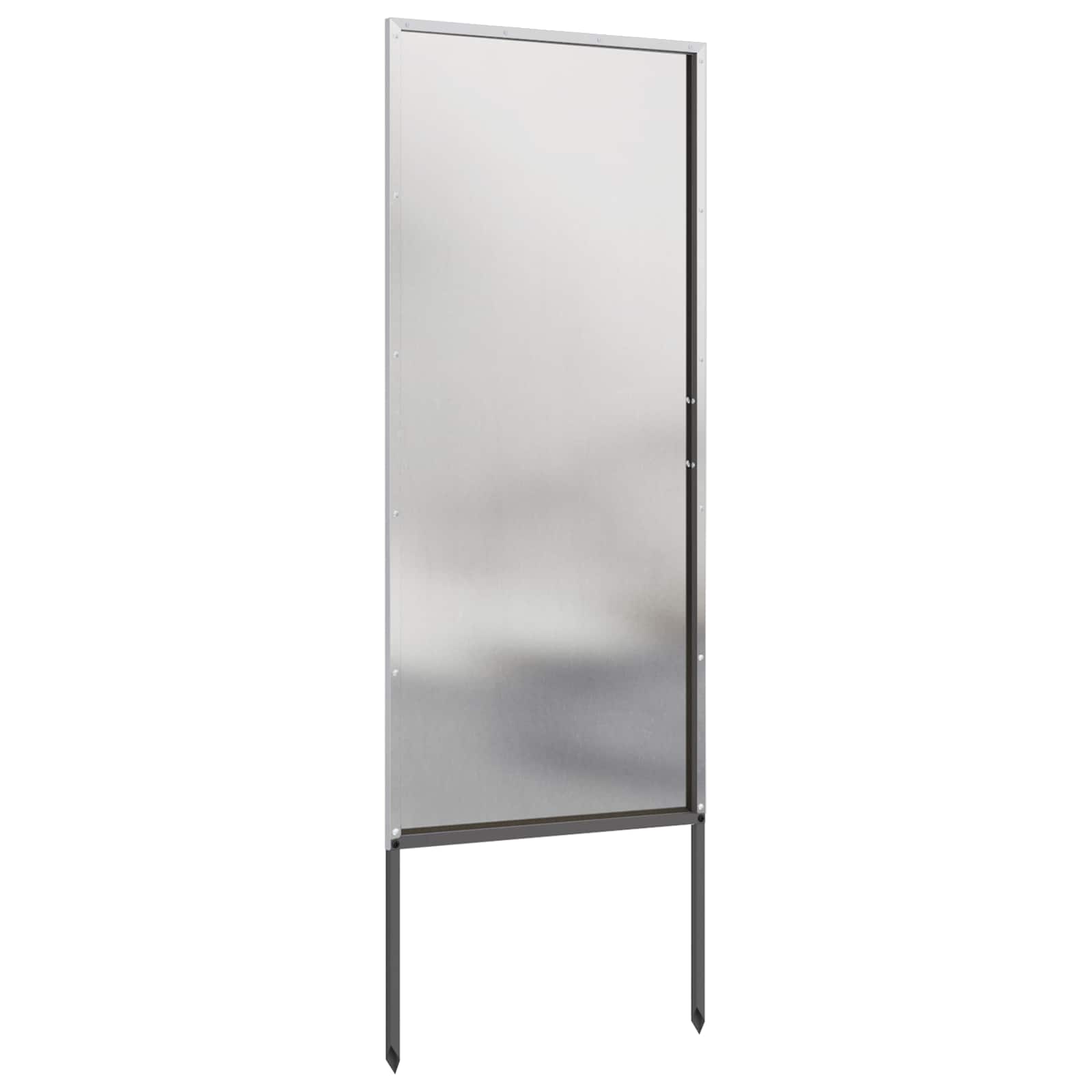 Garden privacy screen Silver 50 x 140 cm Stainless steel