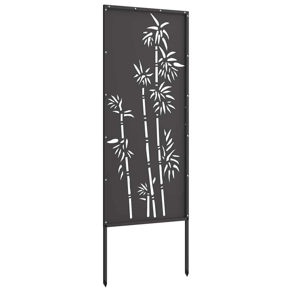 Sodo privatumo ekranas Gėlių Juoda 50 x 140 cm
