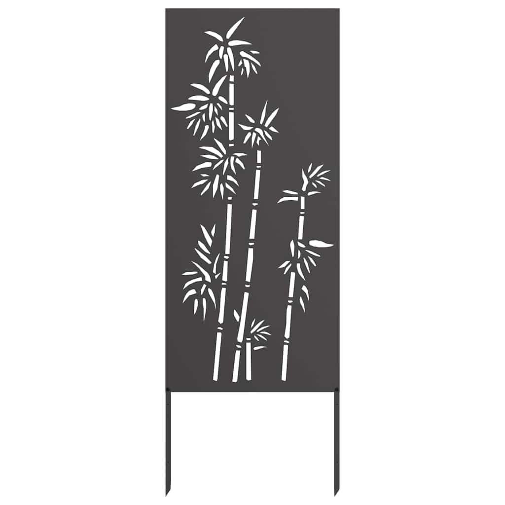 Sodo privatumo ekranas Gėlių Juoda 50 x 140 cm