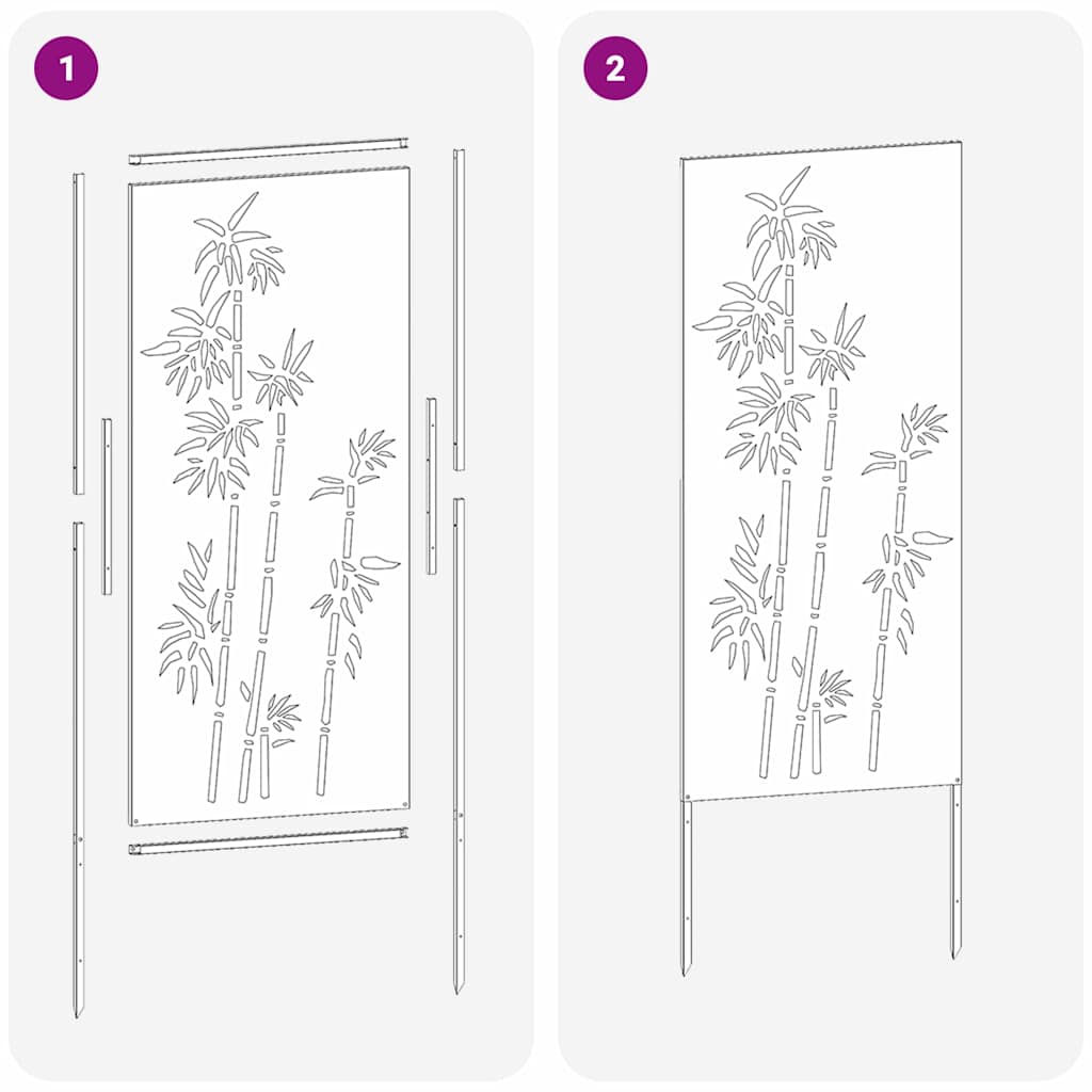 Garden Privacy Screen Flowers White 50 x 140 cm