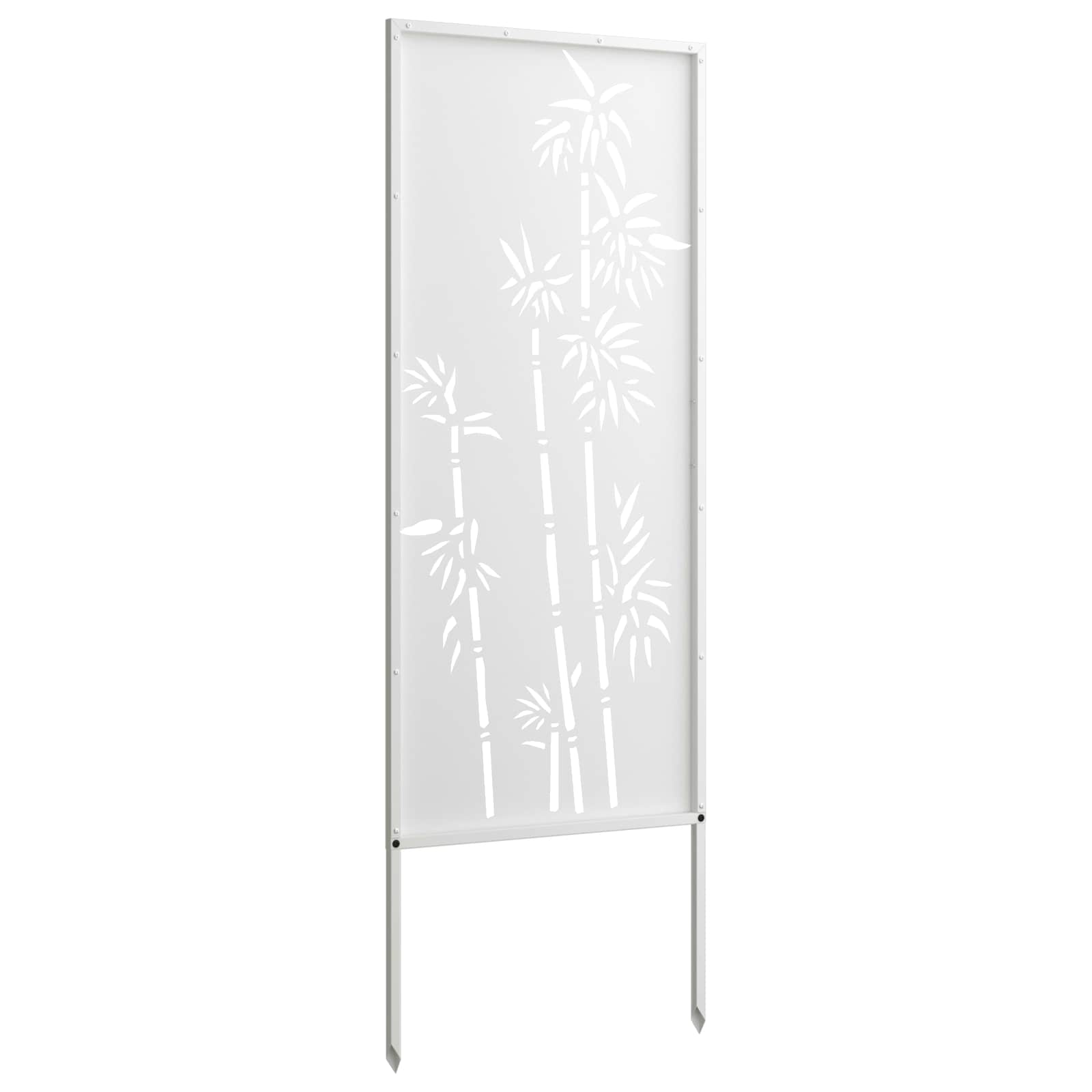 Dārza privātuma ekrāns Ziedu Balts 50 x 140 cm