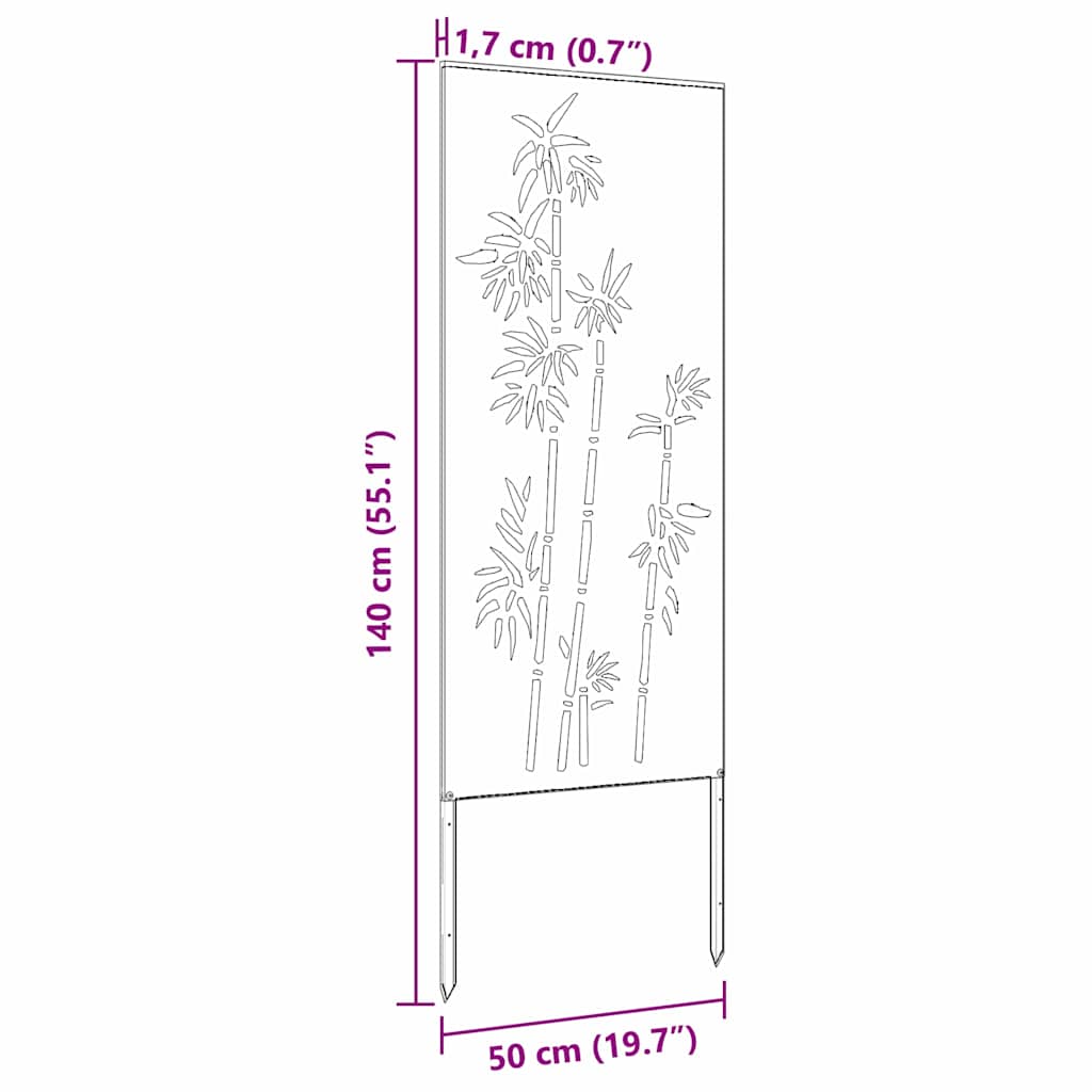 Garden Privacy Screen Flowers White 50 x 140 cm