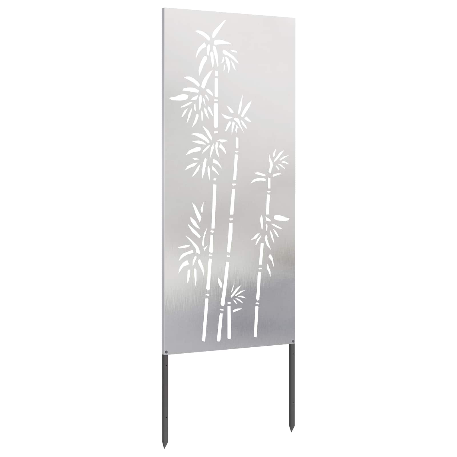 Sodo privatumo ekranas Sidabro 50 x 140 cm Nerūdijantis plienas