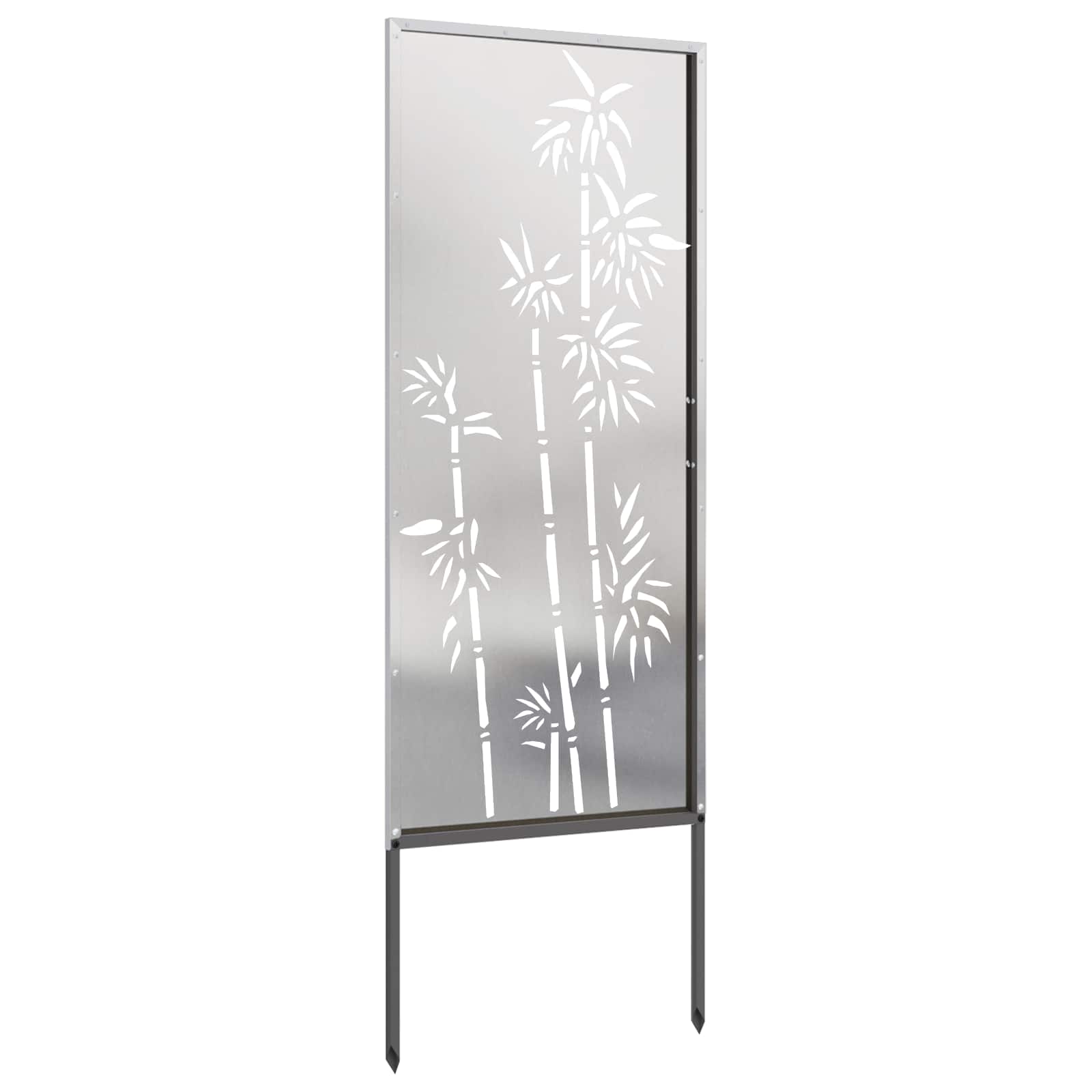 Sodo privatumo ekranas Sidabro 50 x 140 cm Nerūdijantis plienas