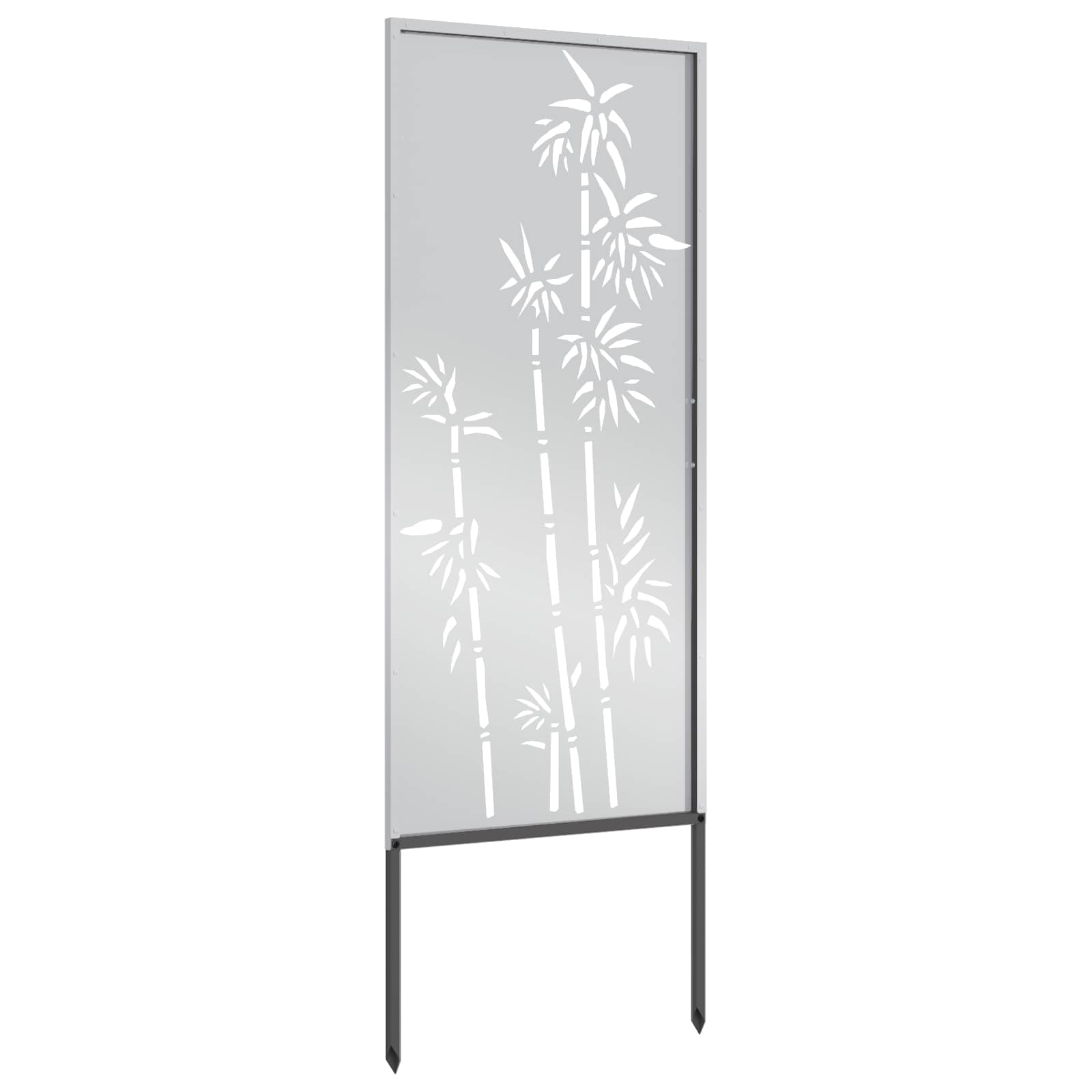 Sodo privatumo ekranas Gėlių Sidabro 50 x 140 cm