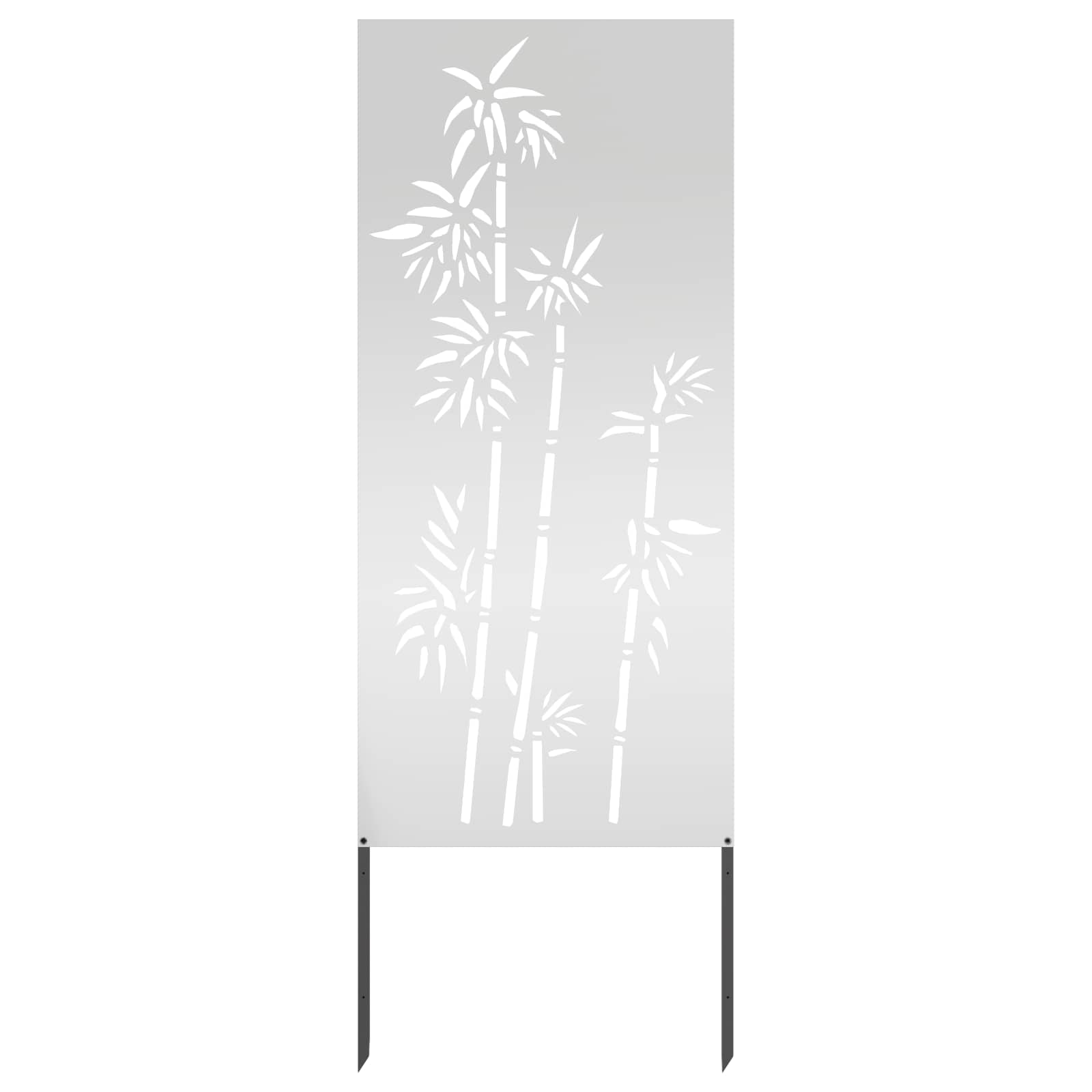 Sodo privatumo ekranas Gėlių Sidabro 50 x 140 cm