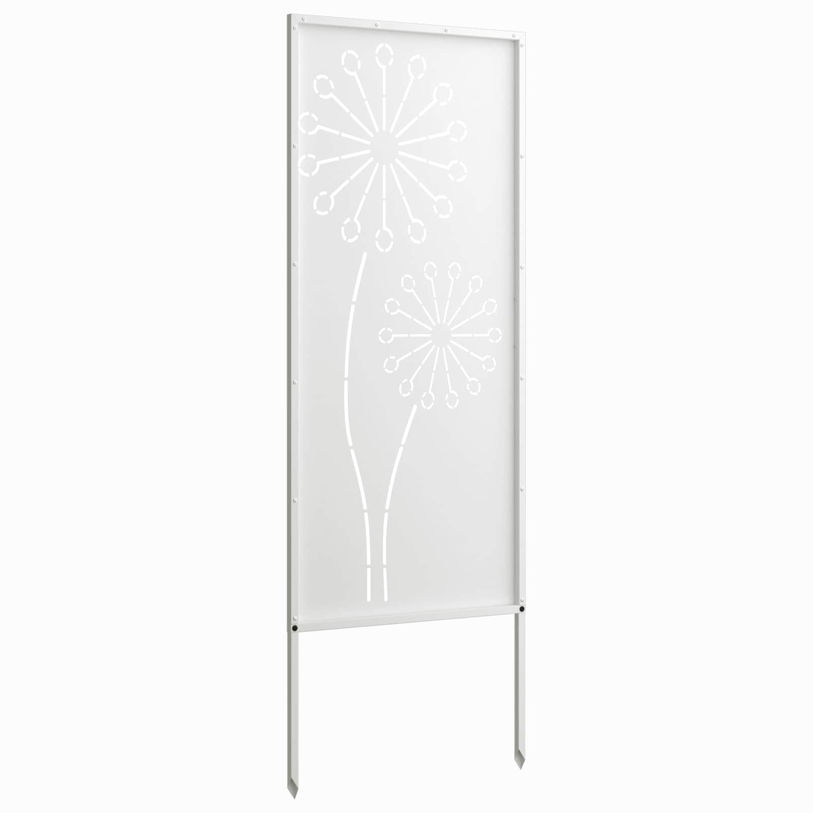 Sodo privatumo ekranas „Fretwork“ Balta 50 x 140 cm